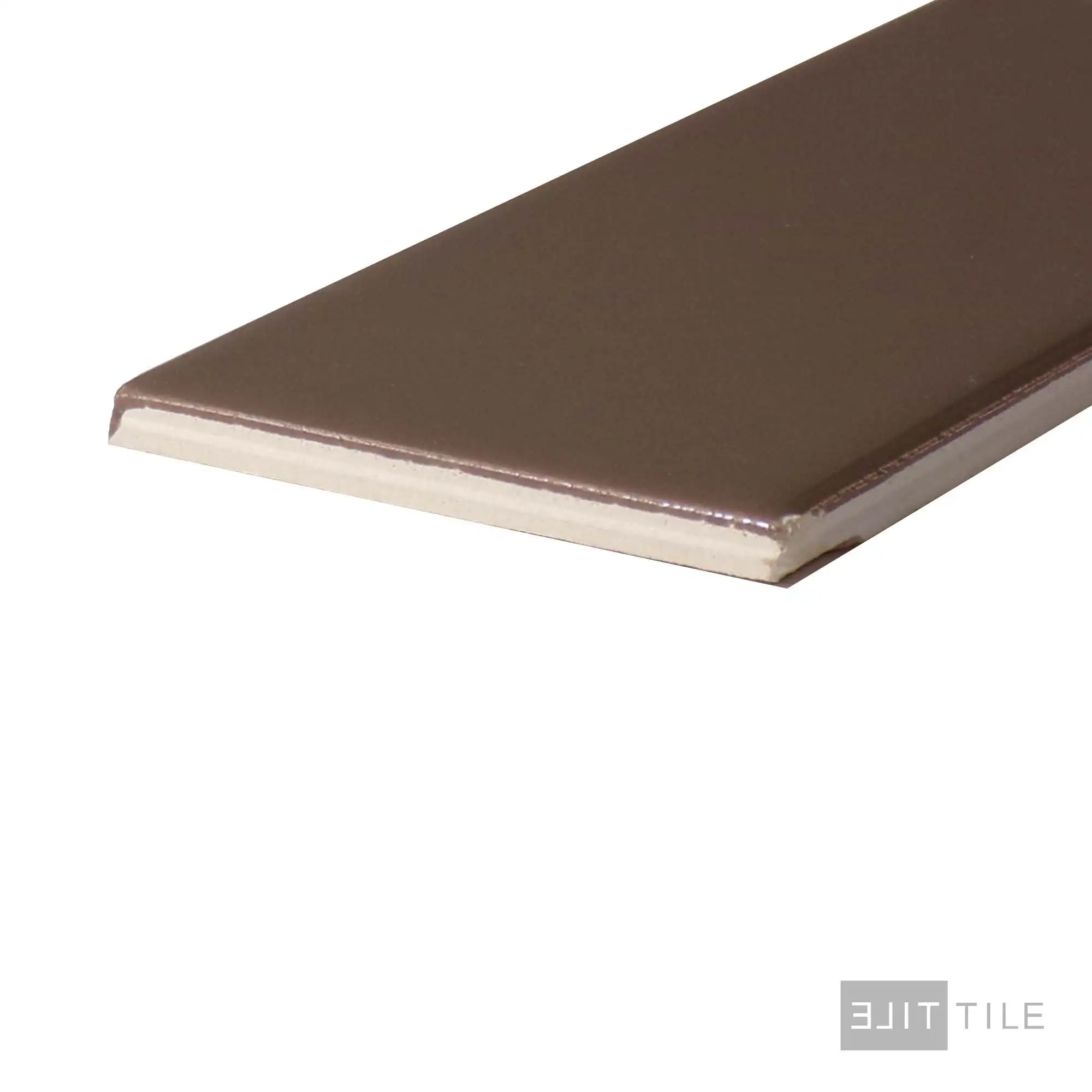 Color Wheel Ceramic Wall Tile 3X6 Artisan Brown Glossy - Image 2