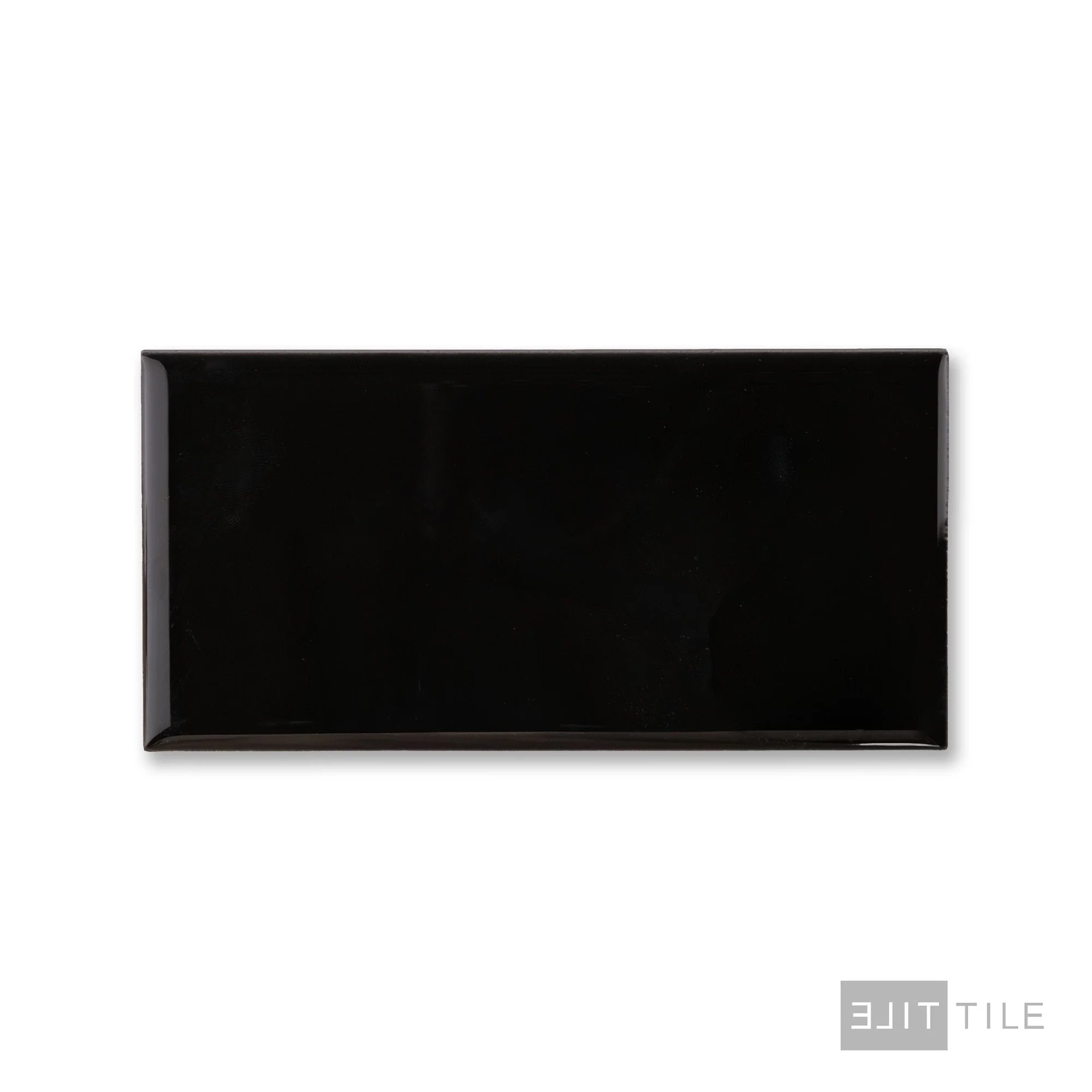 Color Wheel Ceramic Wall Tile 3X6 Black Glossy - Image 2