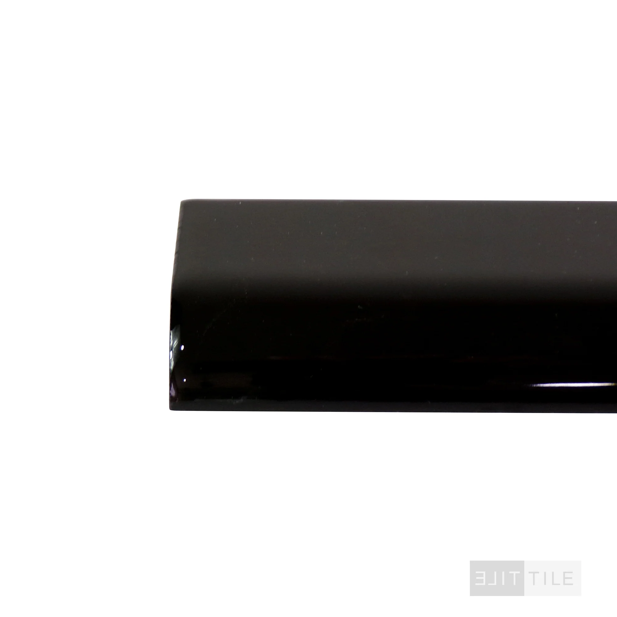 Color Wheel Classic Ceramic Radius Bullnose 2X6 K111 Black - Image 3