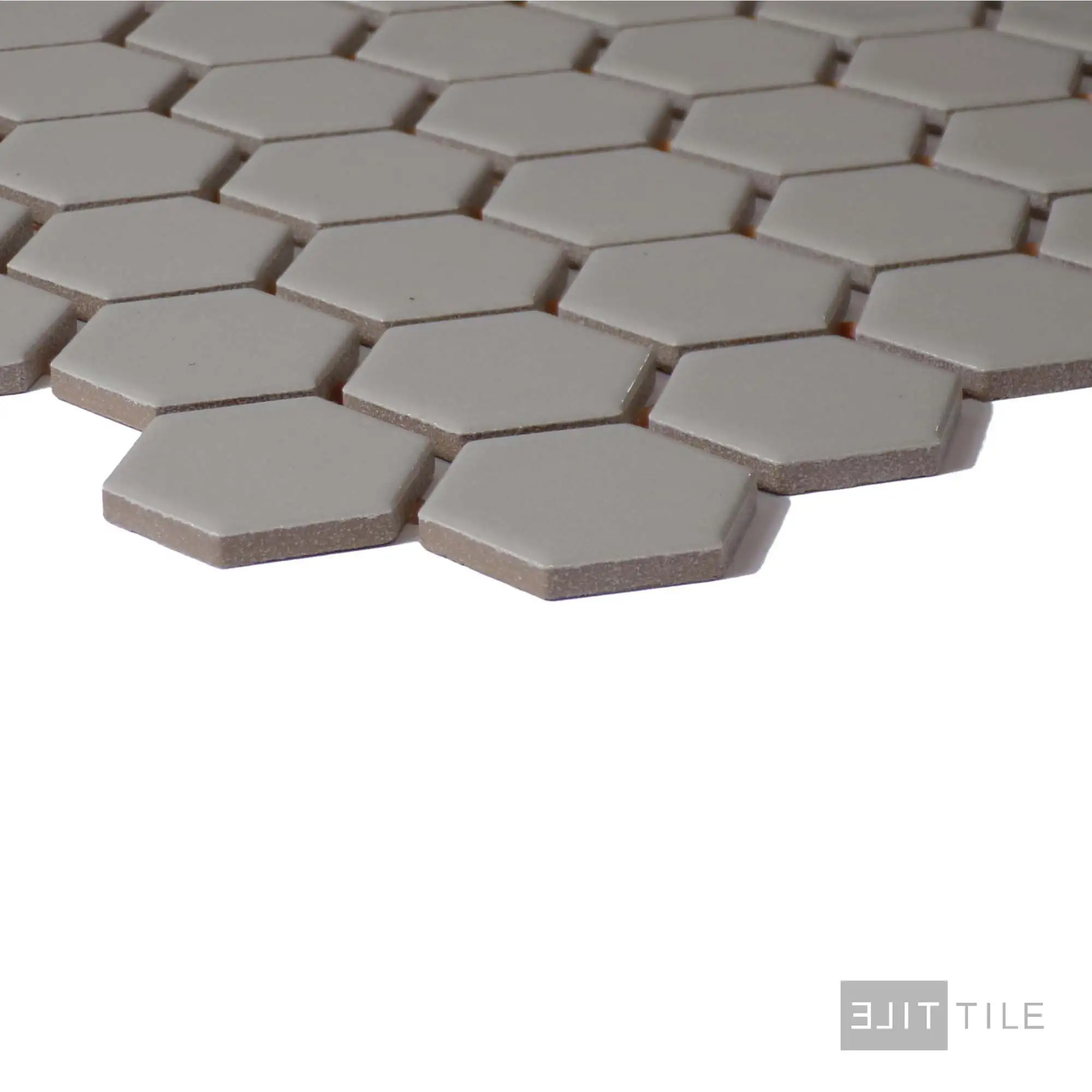 Color Wheel 1.5" Ceramic Mosaic 12X14 Architectural Gray Matte - Image 2