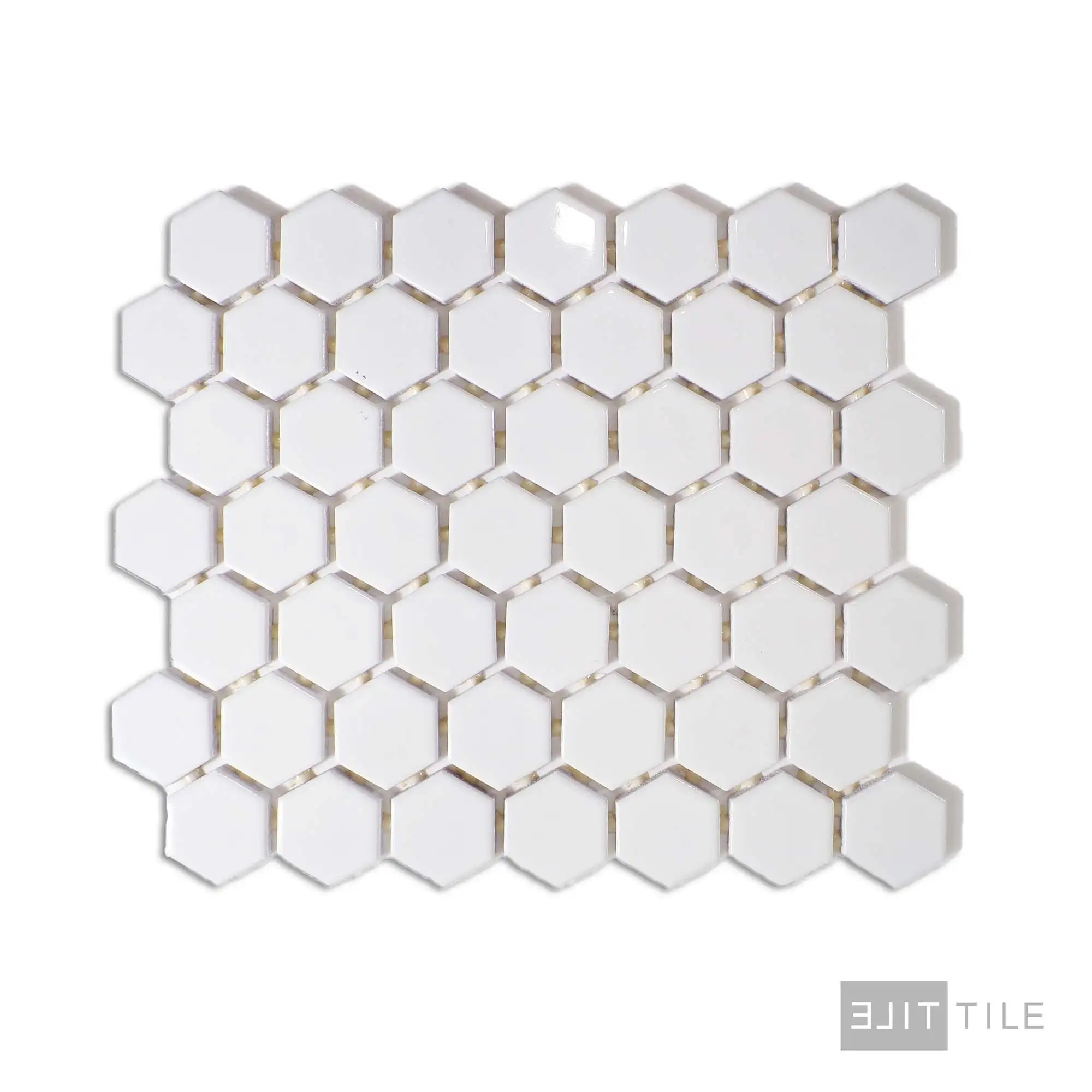 Color Wheel 1.5" Ceramic Mosaic 12X14 Arctic White Glossy