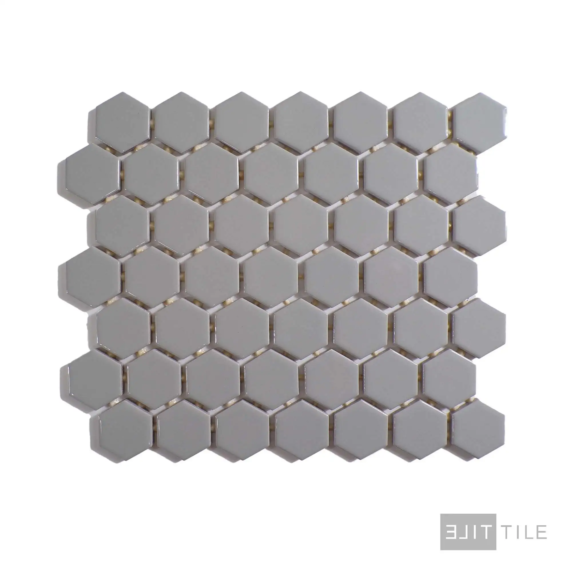 Color Wheel 1.5" Ceramic Mosaic 12X14 Desert Gray Glossy