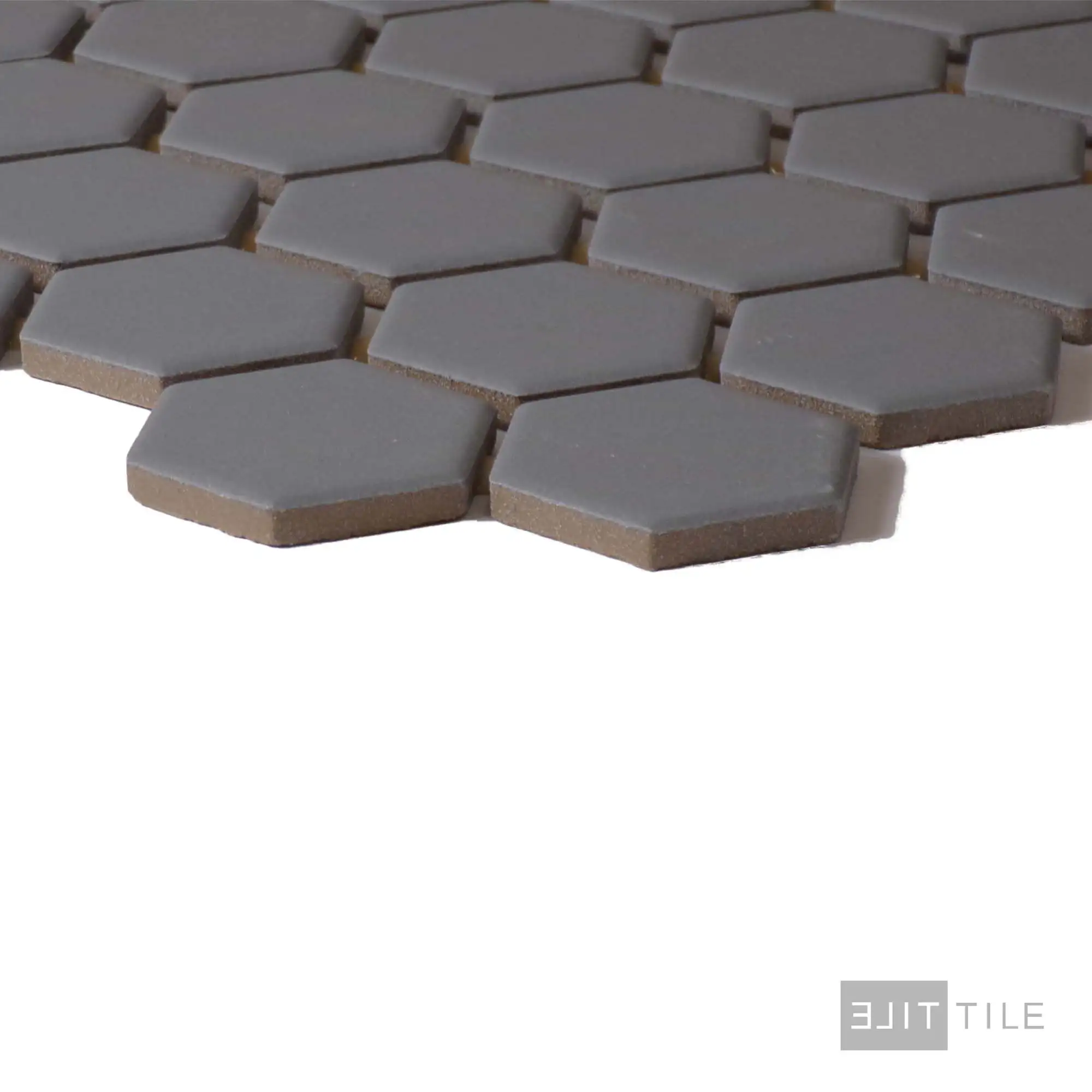 Color Wheel 1.5" Ceramic Mosaic 12X14 Suede Gray Matte - Image 2