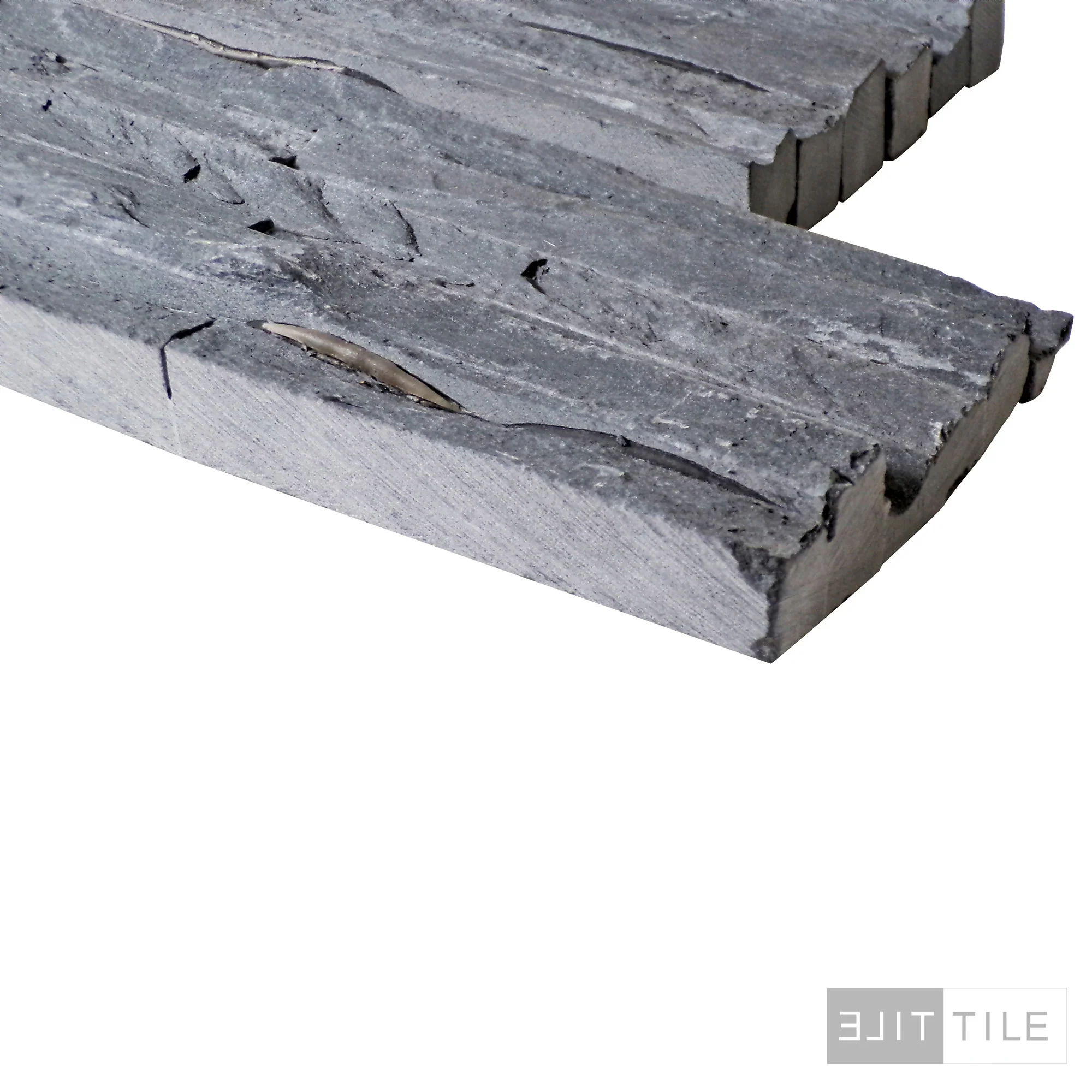 Contemporary Mini Ledgestones Natural Stone 6X24 Charcoal Natural - Image 4