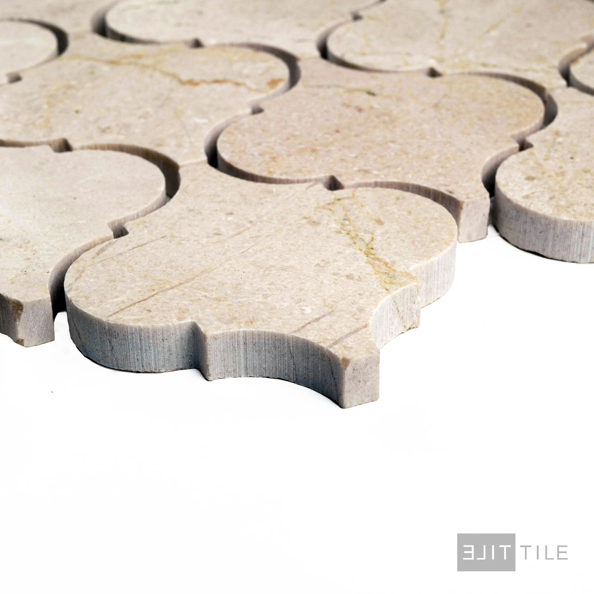 Crema Marfil Marble 3" Lantern Honed Mosaic - Image 3