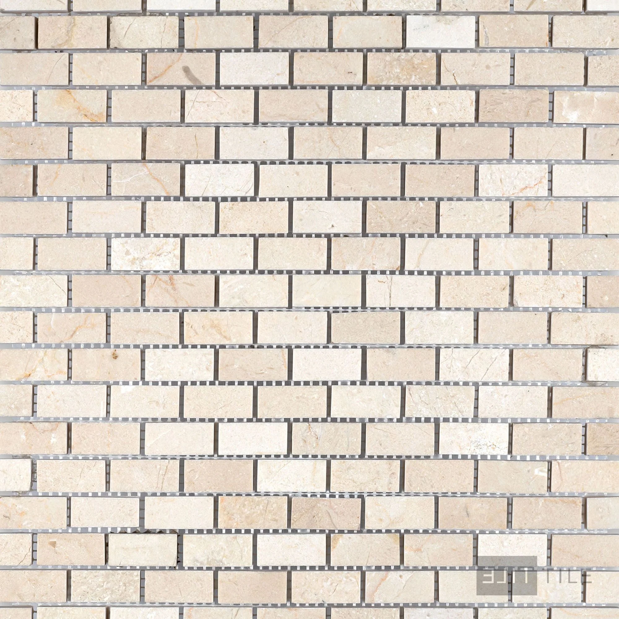 Crema Marfil Marble 5/8X1-1/4 Brick Honed Mosaic