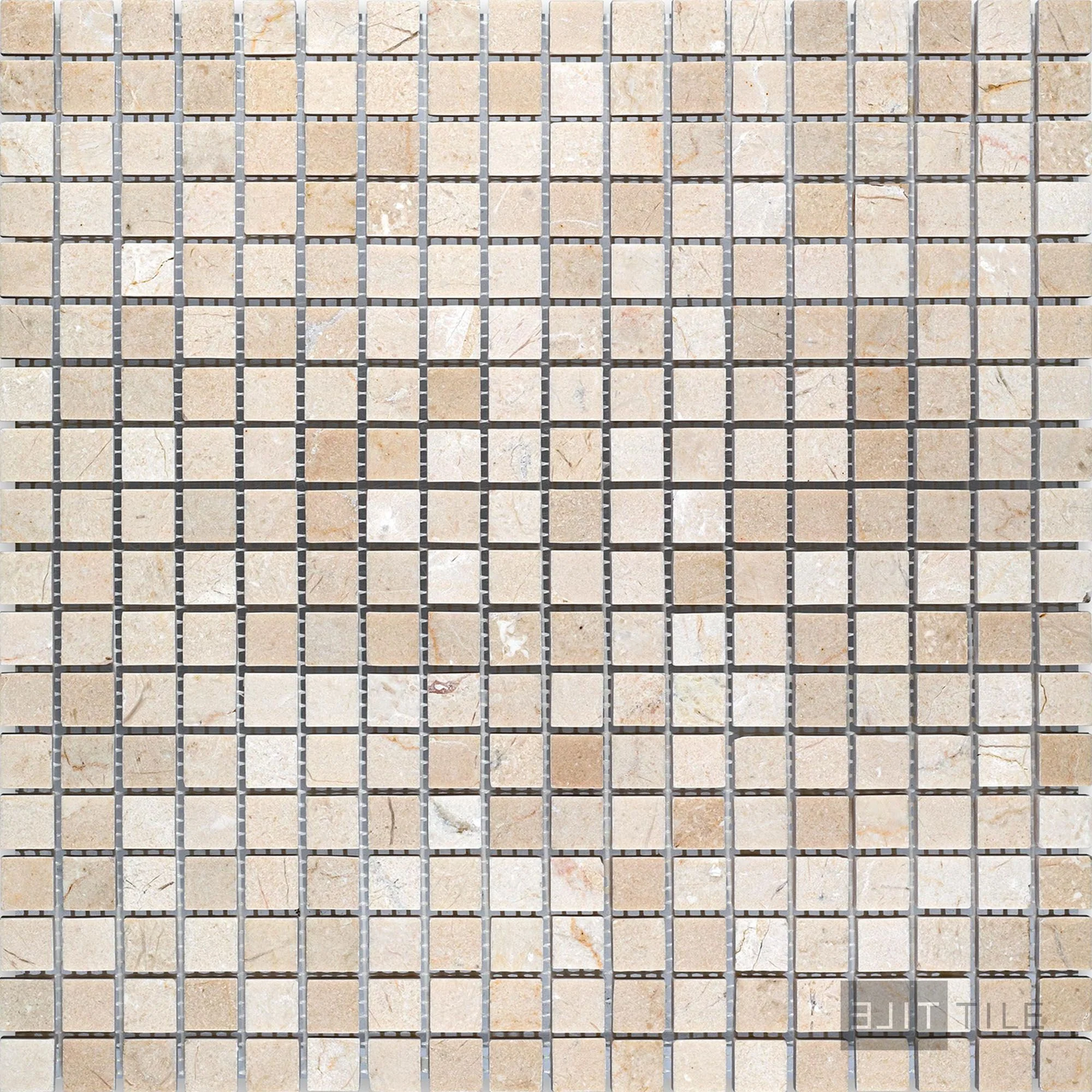 Crema Marfil Marble 5/8" Square Honed Mosaic