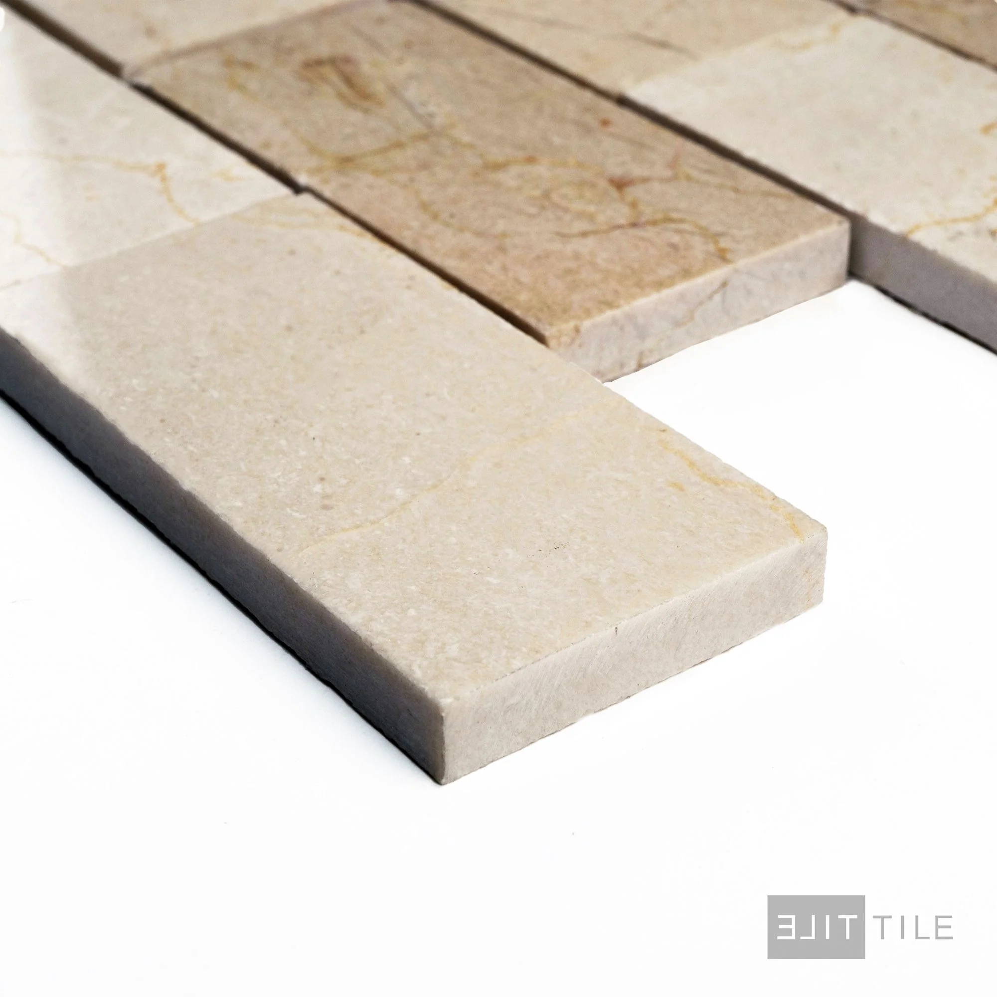 Crema Marfil Marble 2X4 Brick Polished Mosaic - Image 3