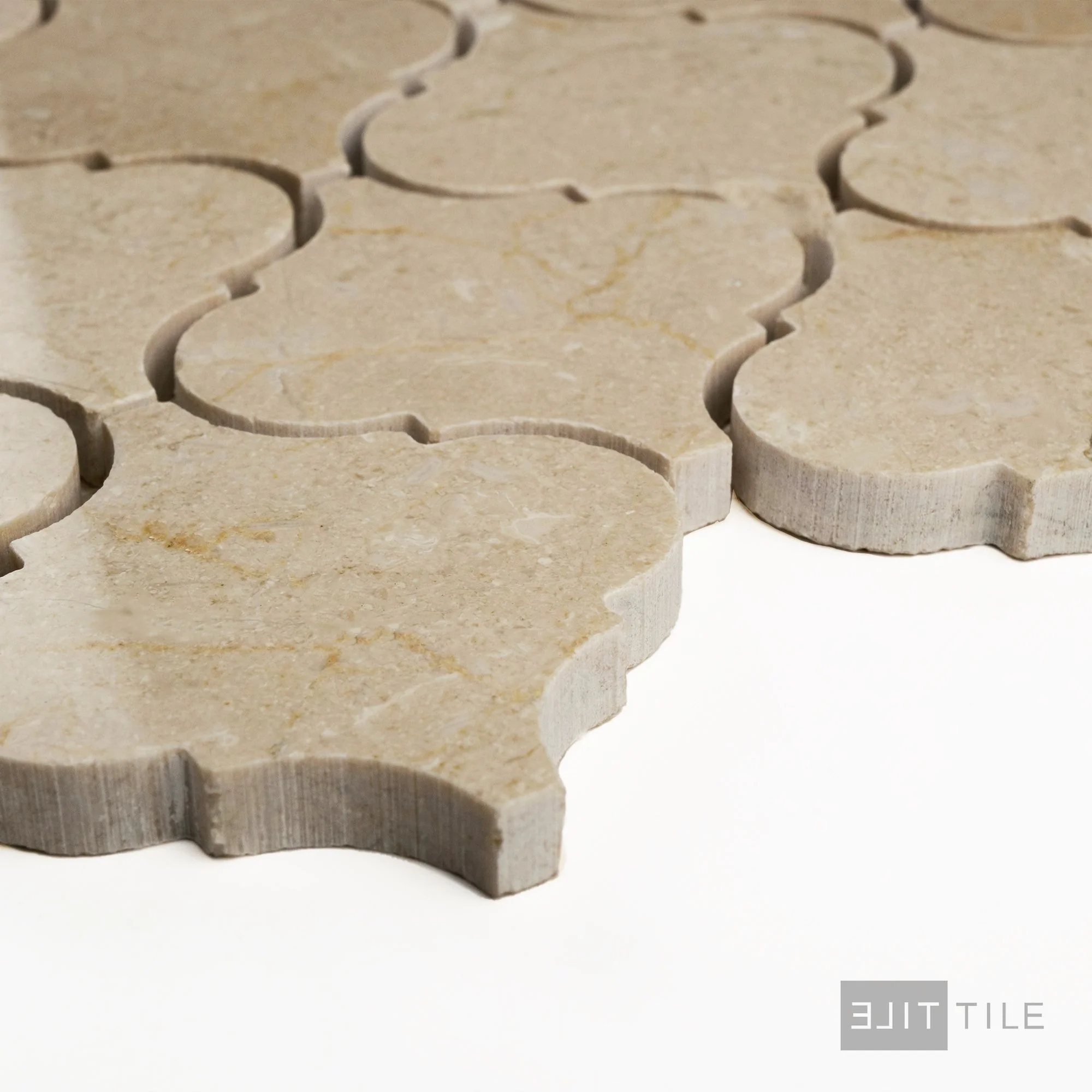 Crema Marfil Marble 3" Lantern Polished Mosaic - Image 3