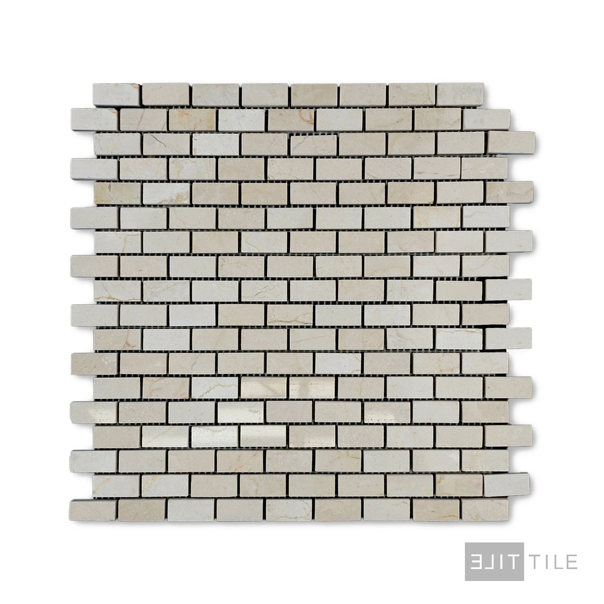 Crema Marfil Marble 5/8X1-1/4 Brick Polished Mosaic - Image 2