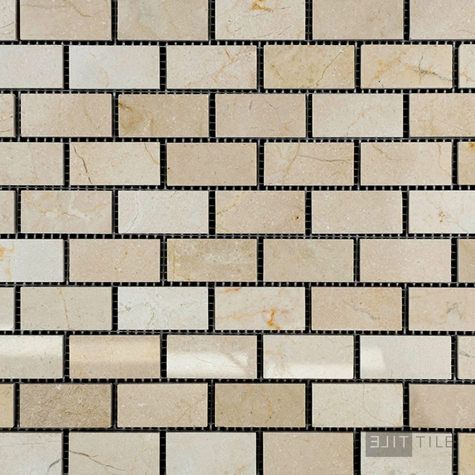 Crema Marfil Marble 1X2 Brick Polished Mosaic