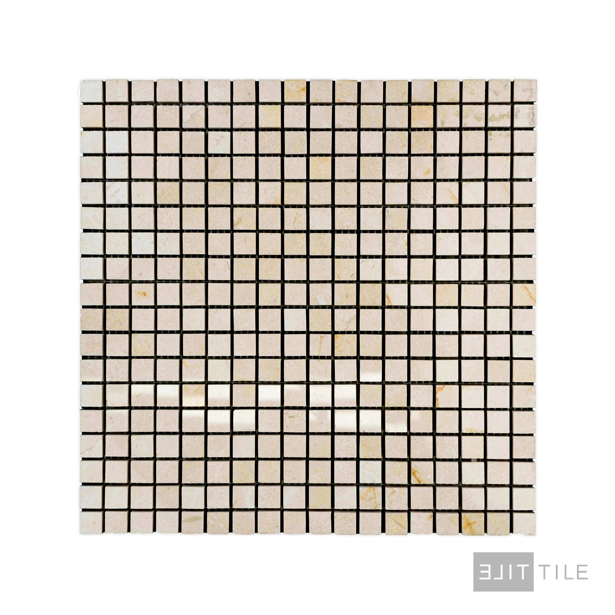 Crema Marfil Marble 5/8" Square Polished Mosaic - Image 2