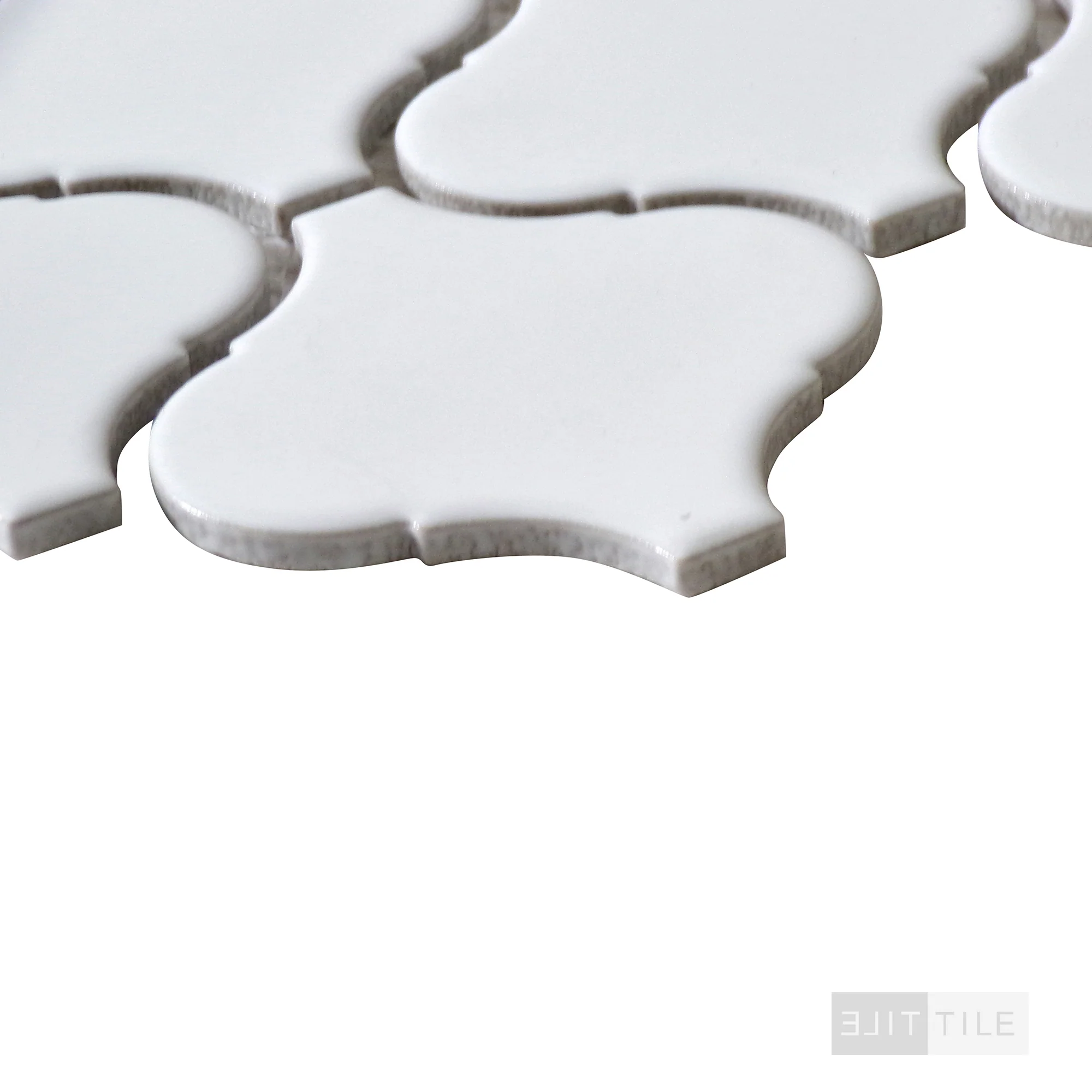 Domino Arabesque Porcelain Mosaic Misc. Gray Glossy - Image 4