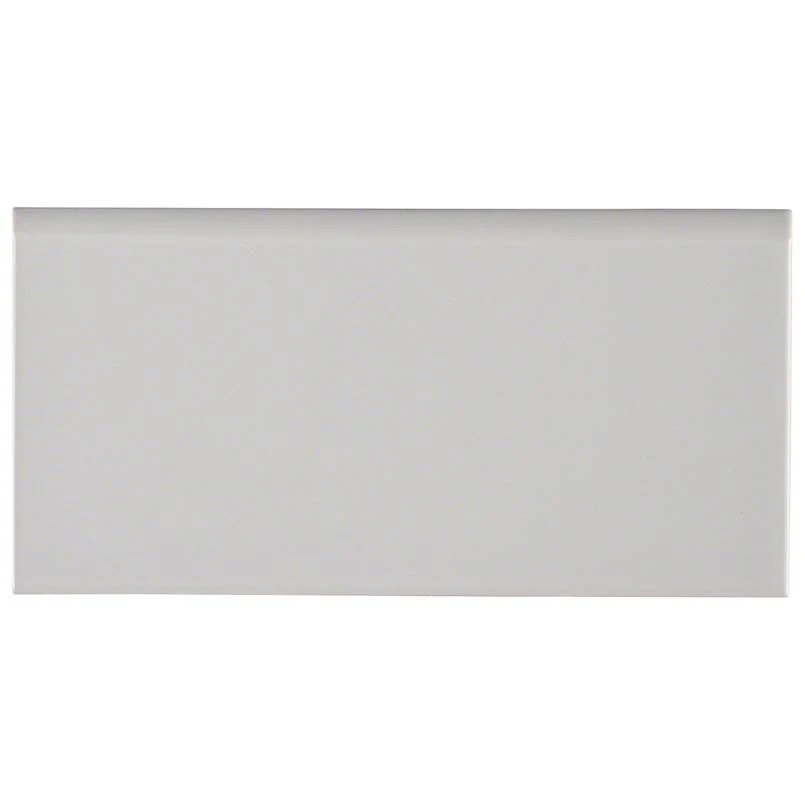 Domino Bullnose Porcelain Subway Tile 3X6 Gray Glossy