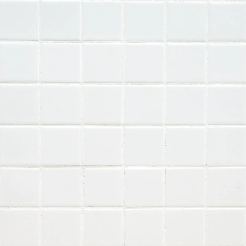 Domino 2X2 Porcelain Mosaic 12X12 White Glossy