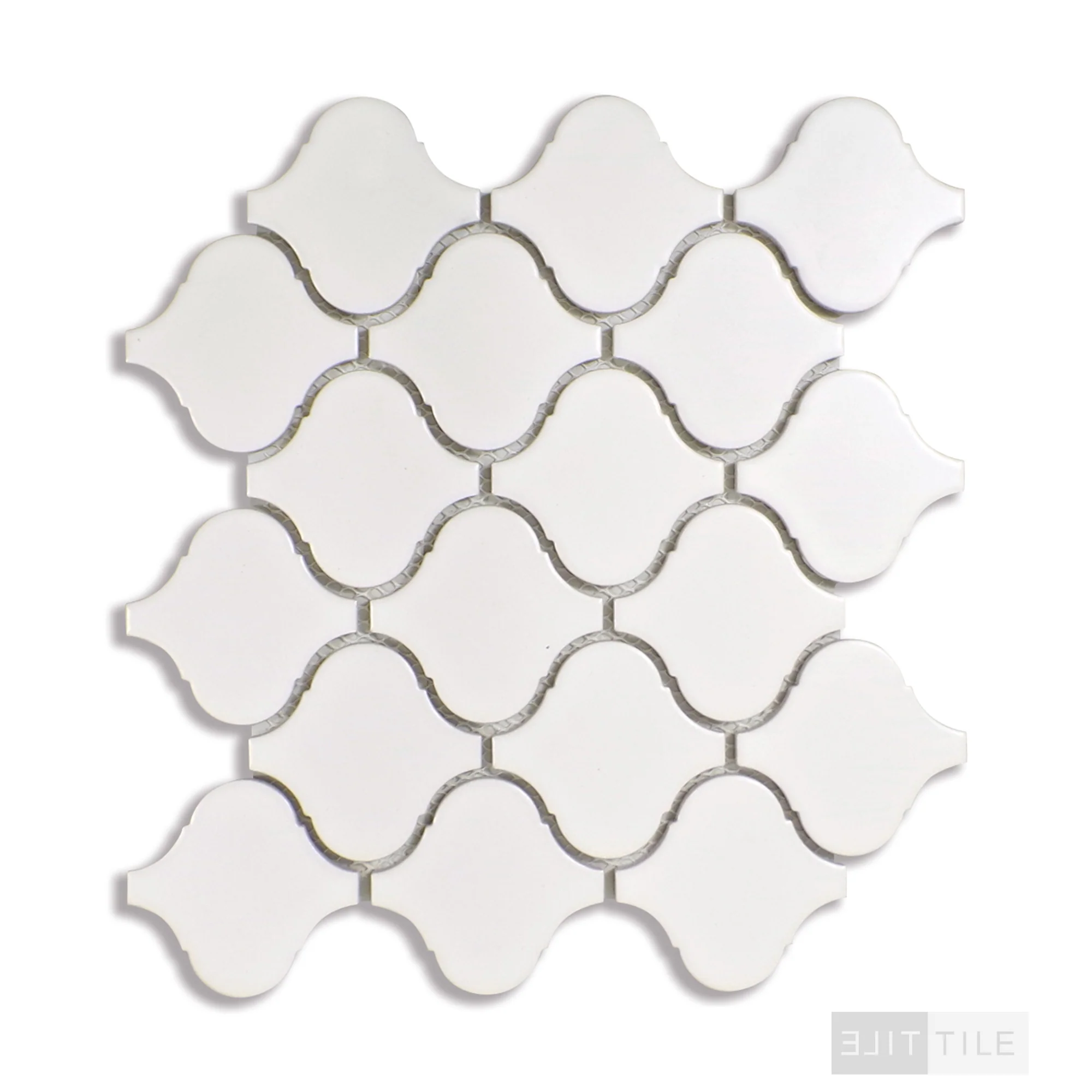 Domino Arabesque Porcelain Mosaic Misc. White Matte - Image 3