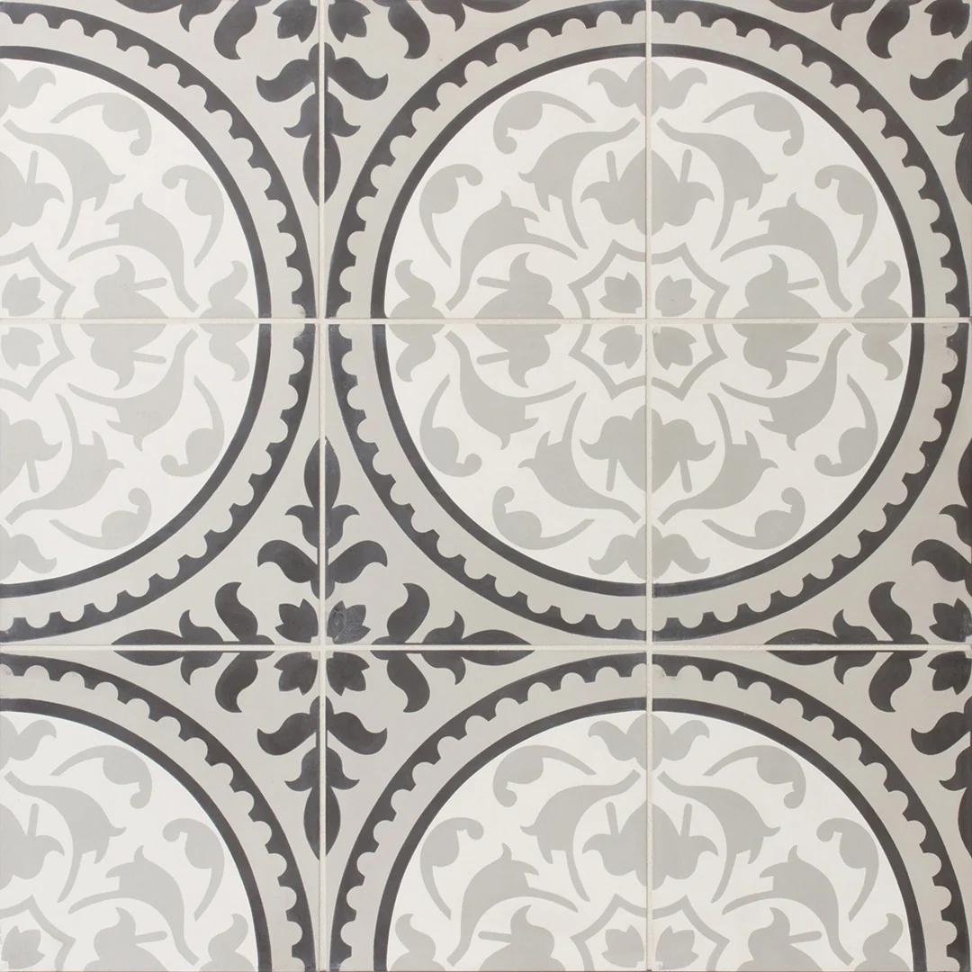 Duquesa Alba Deco 8X8 Blanc Noir Matte