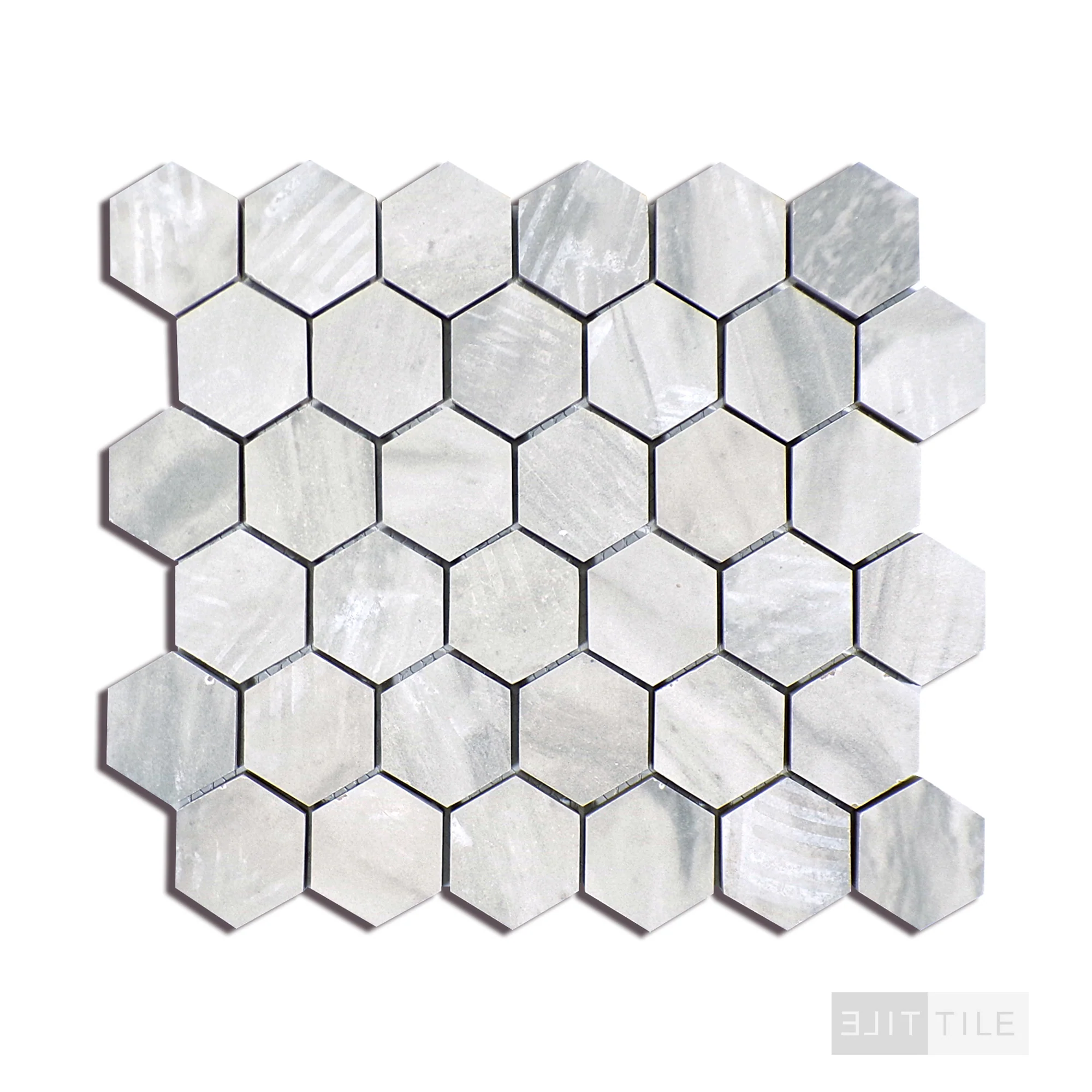Eden 2X2 Hexagon Porcelain Mosaic 12X12 Bardiglio Matte - Image 3