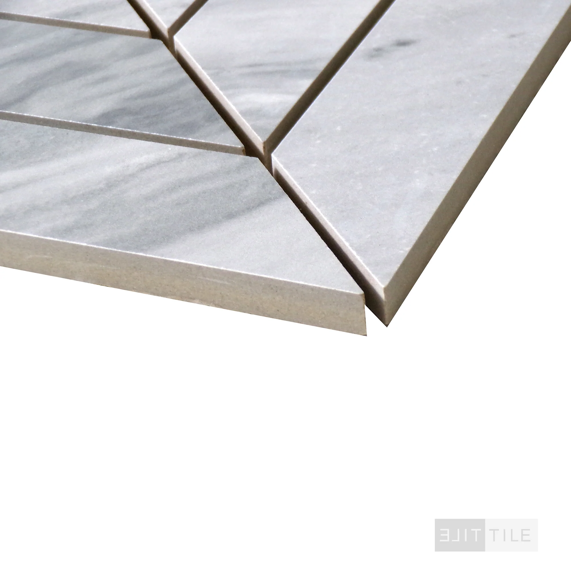 Eden Chevron Porcelain Mosaic 12X15 Bardiglio Matte - Image 4