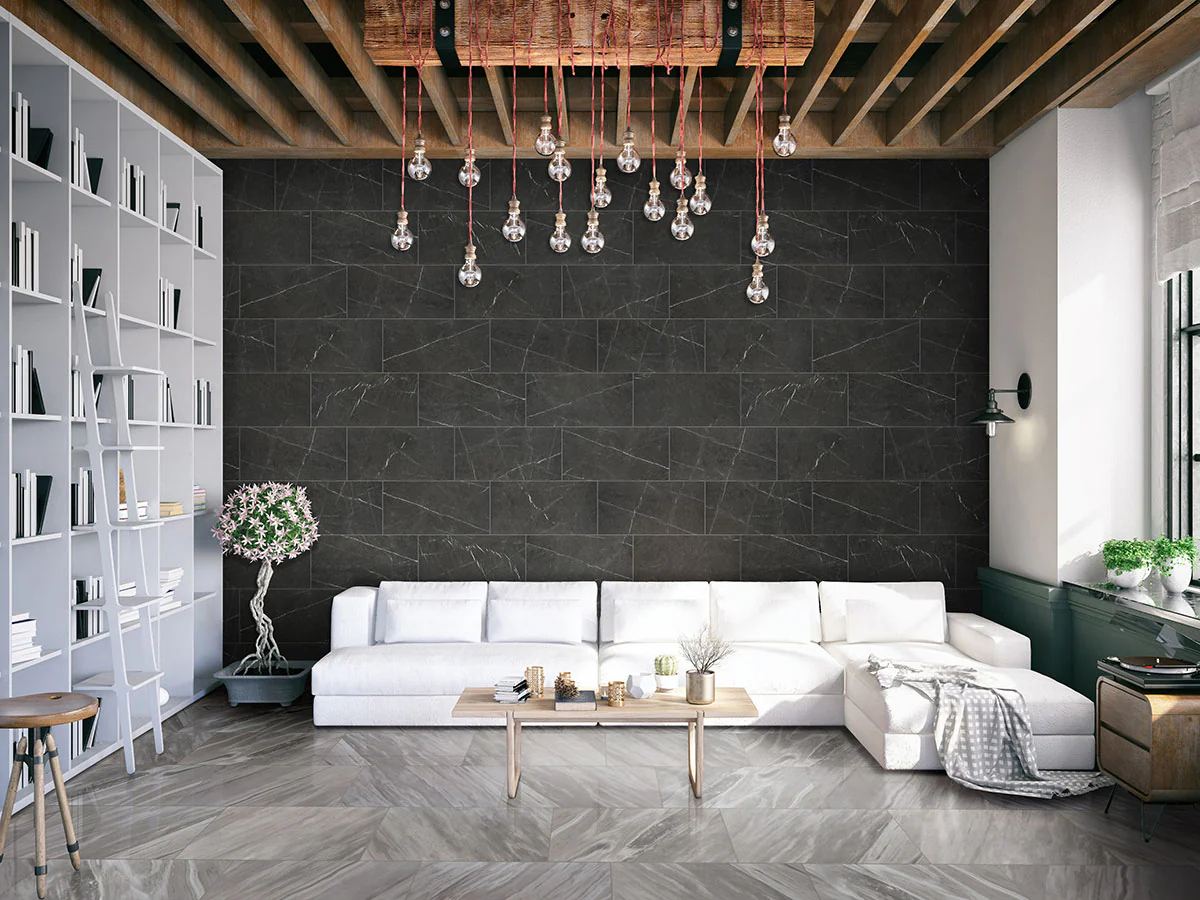 Eden Porcelain Field Tile 24X48 Bardiglio Polished - Image 2