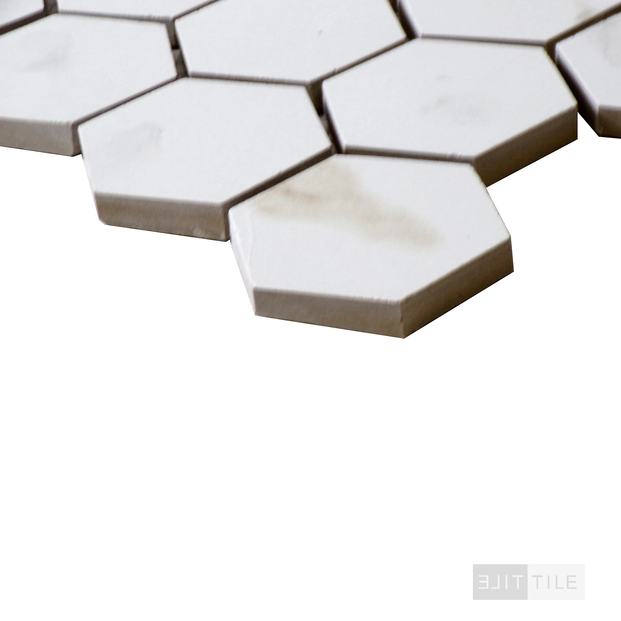 Eden 2X2 Hexagon Porcelain Mosaic 12X12 Calacatta Matte - Image 4