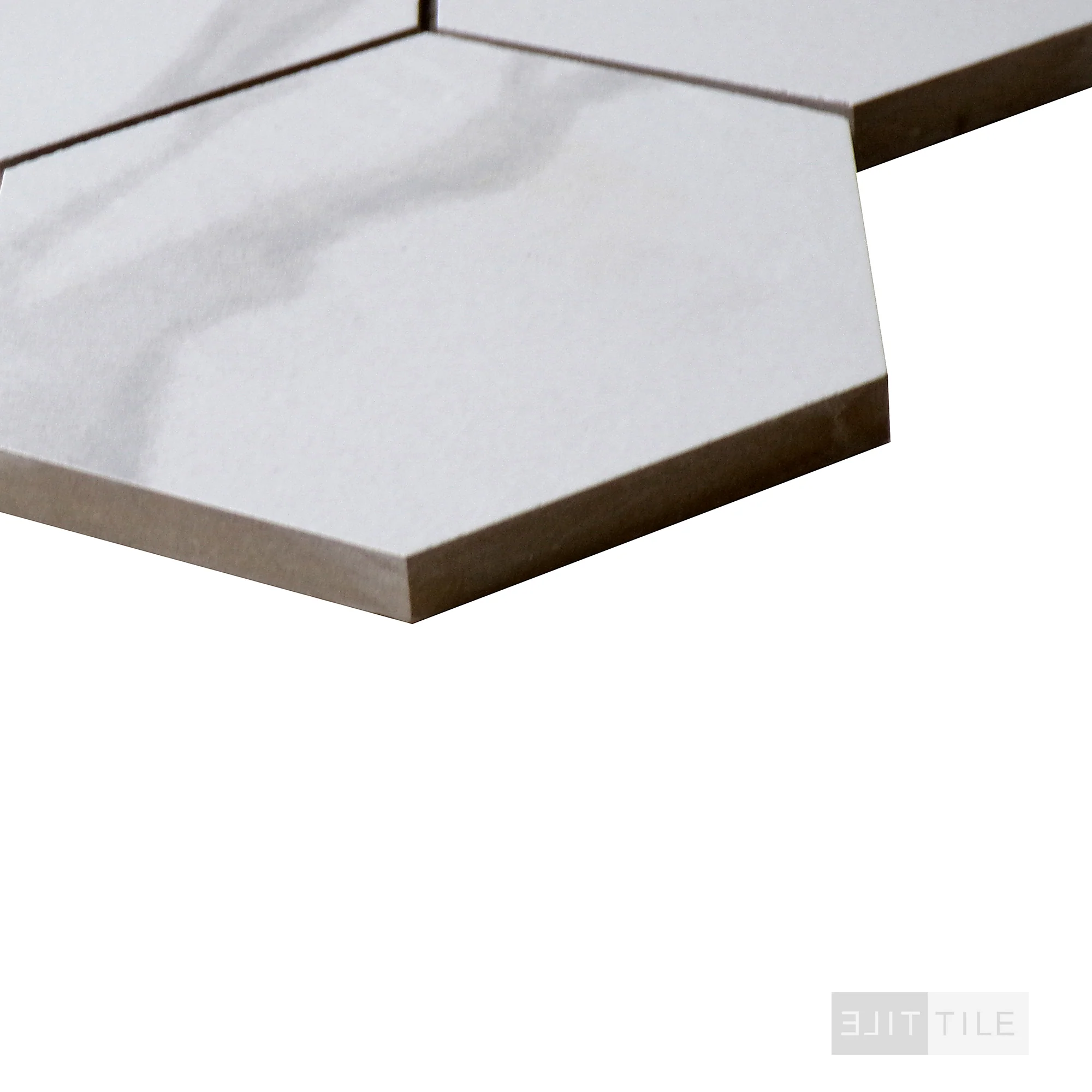 Eden 3X3 Hexagon Porcelain Mosaic 12X12 Statuary Matte - Image 4