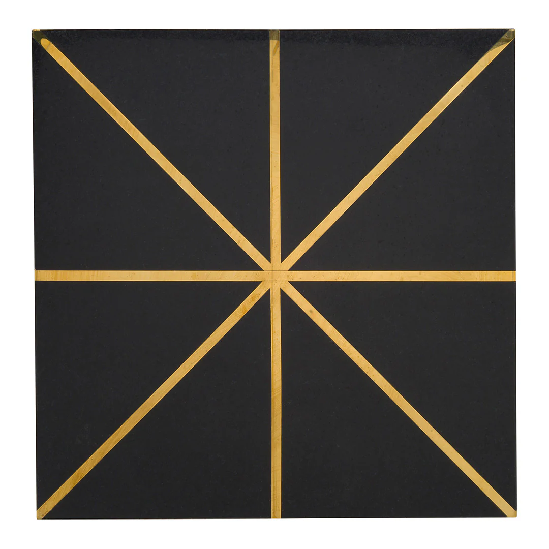 Ellington Carlyle Deco 12X12 Ebony/Brass Honed - Image 3