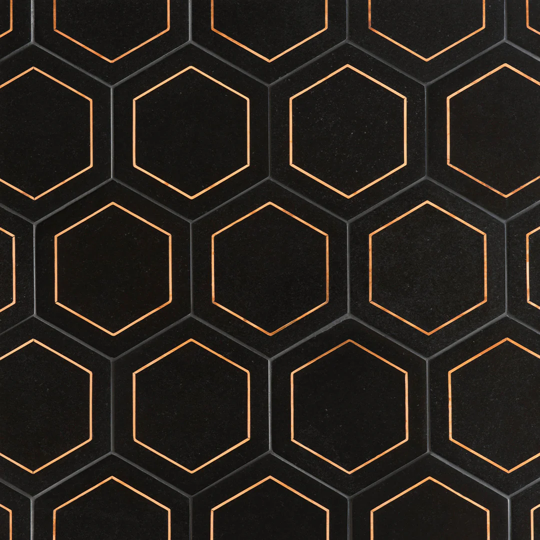 Ellington Savoy Deco 5-1/4X4-1/2 Ebony/Copper Honed