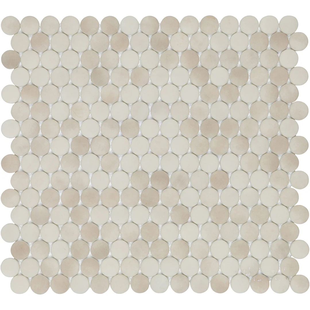 Emersyn Lane Circle Mosaic 12X12 Fawn Fibre Matte - Image 3