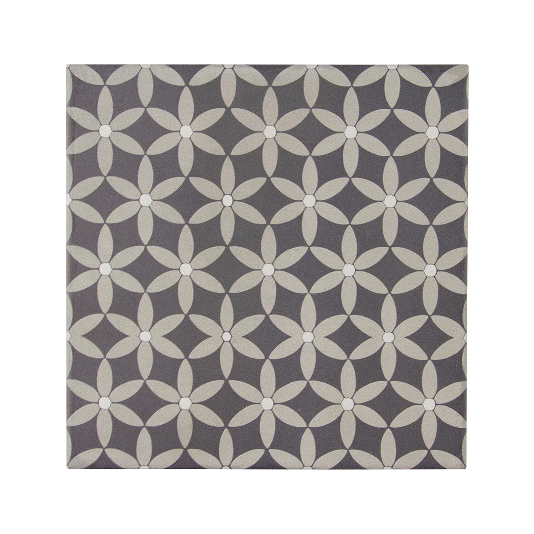 Encaustic Echoes Bloom 8X8 Obsidian Matte - Image 3