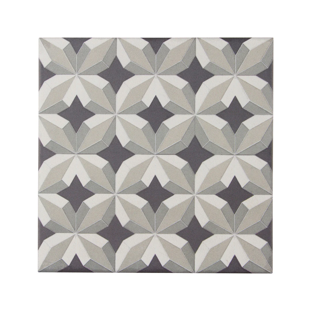 Encaustic Echoes Flourish 8X8 Obsidian Matte - Image 3