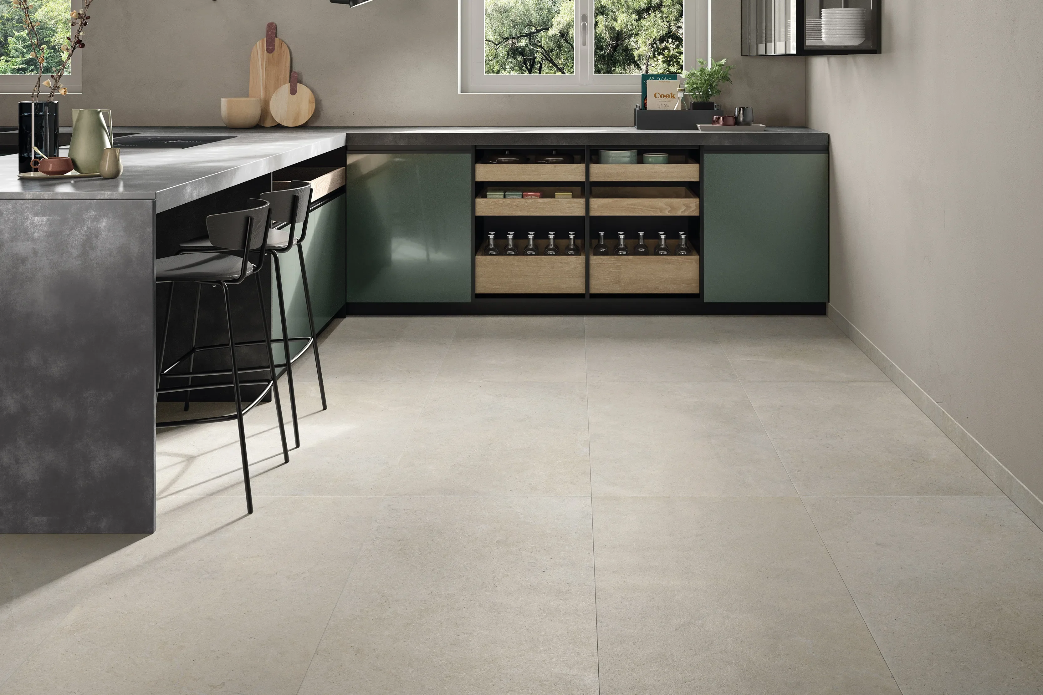 Epika Porcelain Large Format Field Tile 48X48 Shell Matte - Image 2