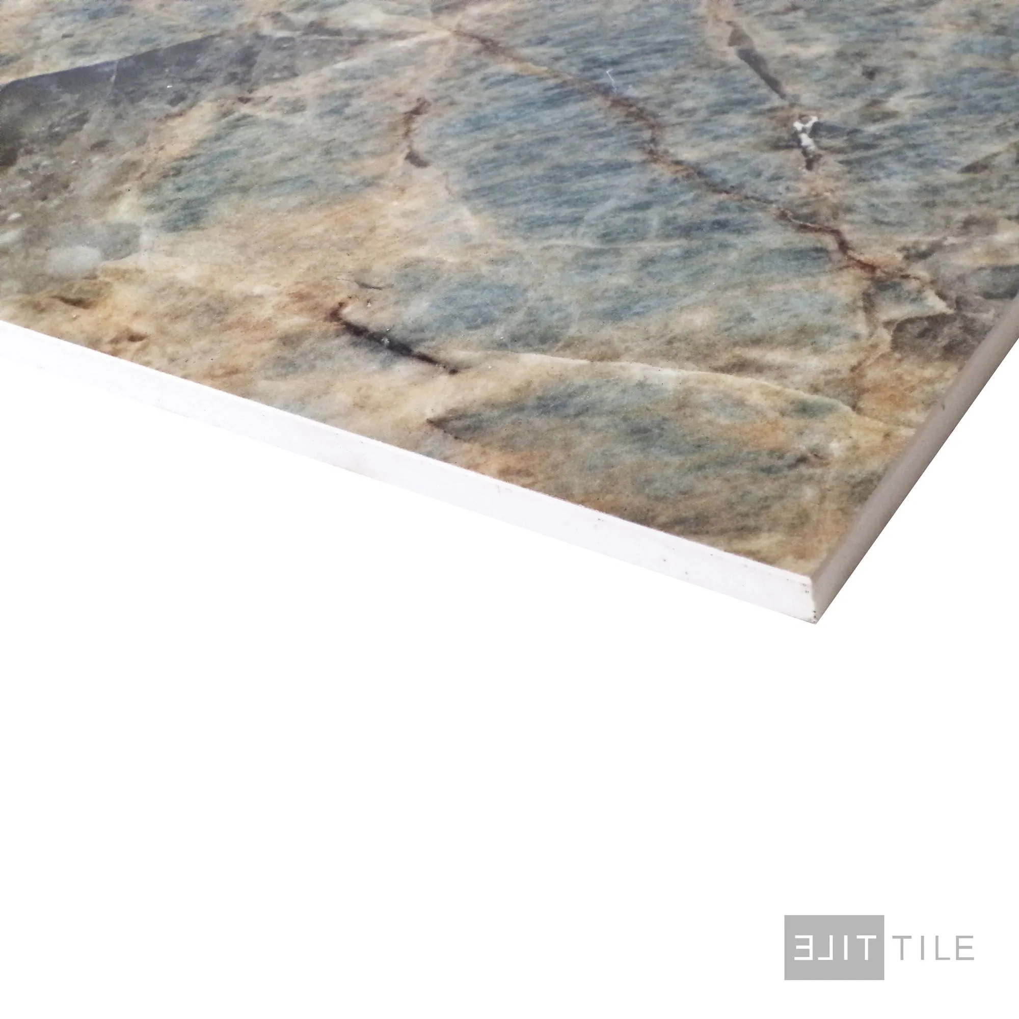 Exotic Stone Cosmopolitan Porcelain Large Format Field Tile 24X48 Amazzonite Polished - Image 4
