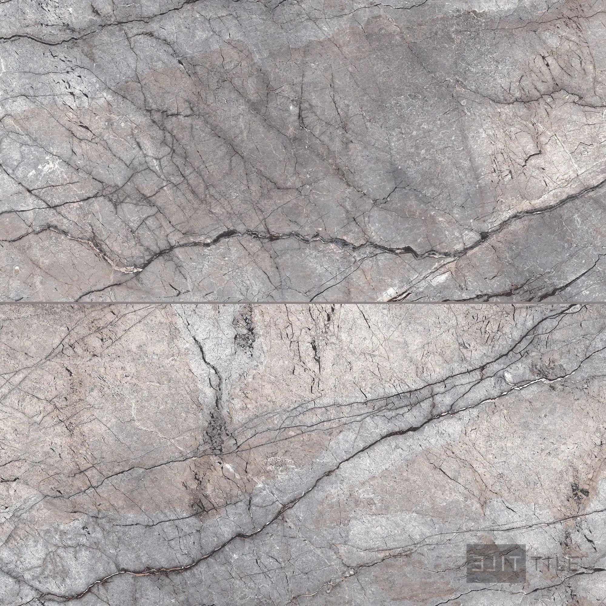 Exotic Stone Cosmopolitan Porcelain Large Format Field Tile 24X48 Mystic Grey Polished