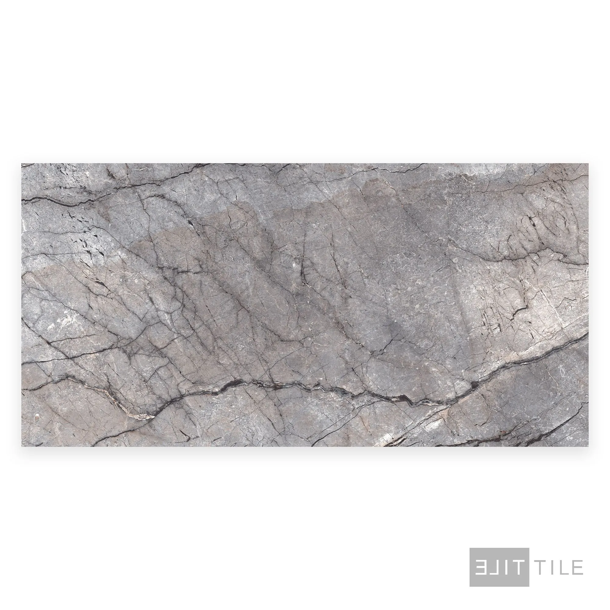 Exotic Stone Cosmopolitan Porcelain Large Format Field Tile 24X48 Mystic Grey Polished - Image 3