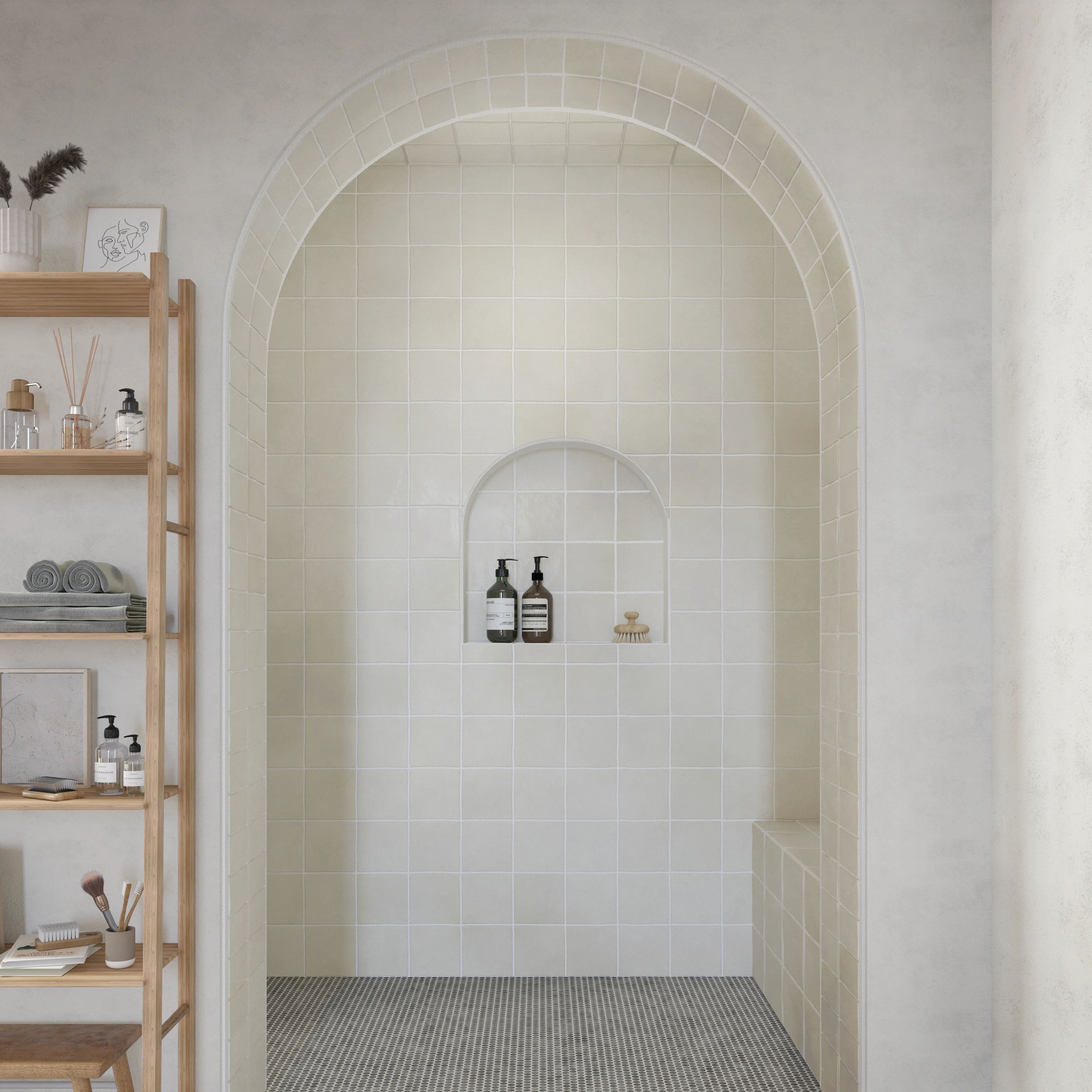 Farrier Ceramic Wall Tile 5X5 Andalusian Grey Satin - Image 2