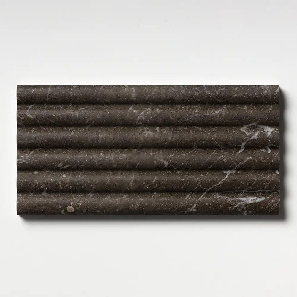 Fluted Tile 6X12 Iris Black Honed - Image 2