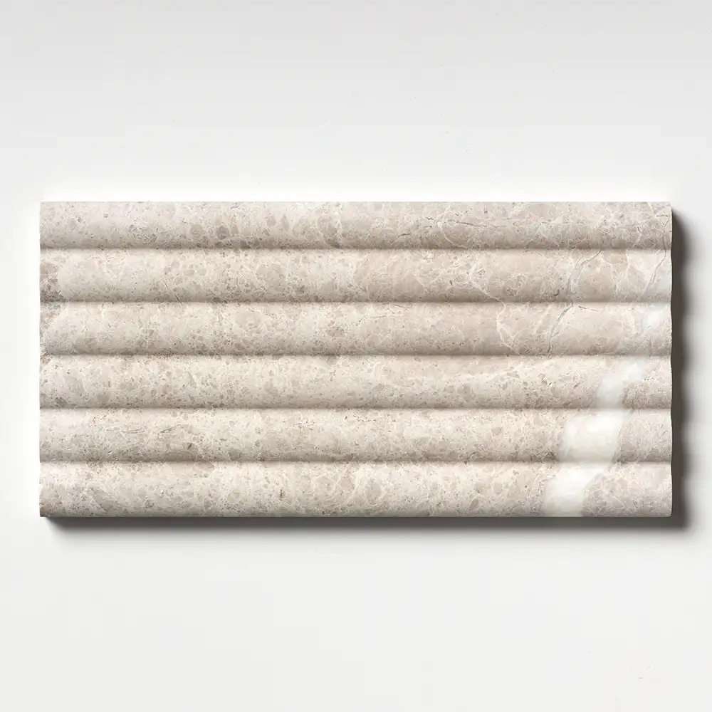 Fluted Tile 6X12 Silver Shadow Honed