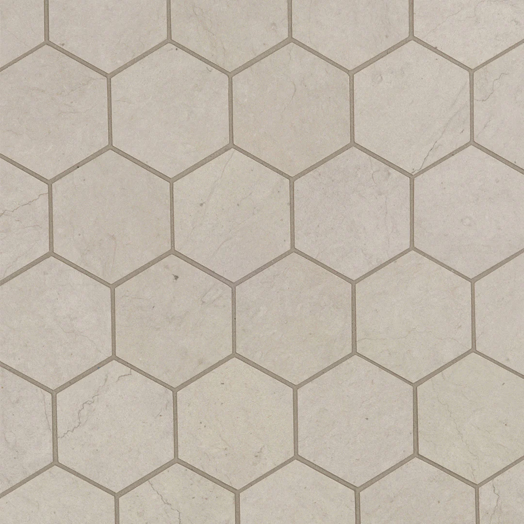 Foussana Hexagon Mosaic 10.9449X13.1693 Thala Grey Brushed