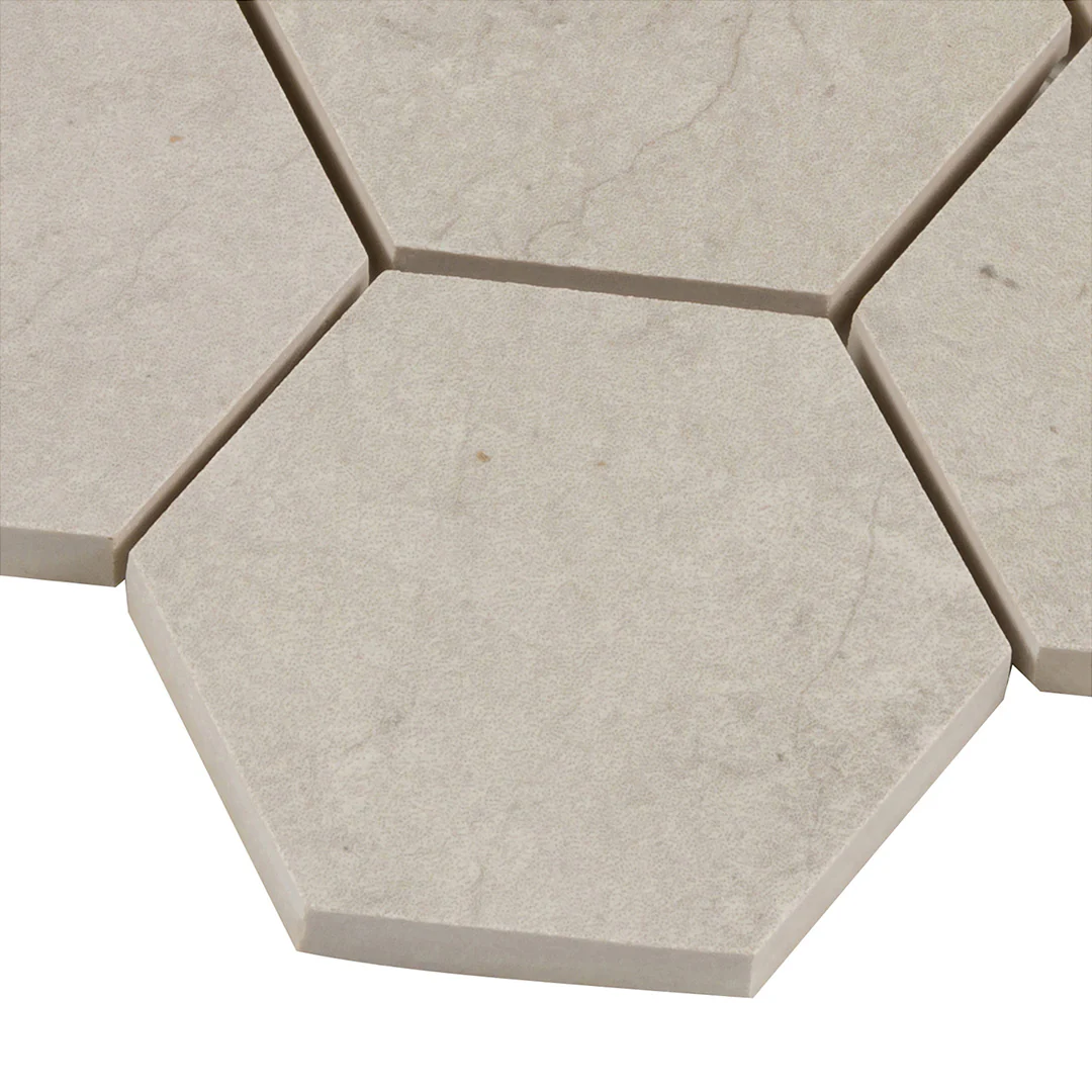 Foussana Hexagon Mosaic 10.9449X13.1693 Thala Grey Brushed - Image 4
