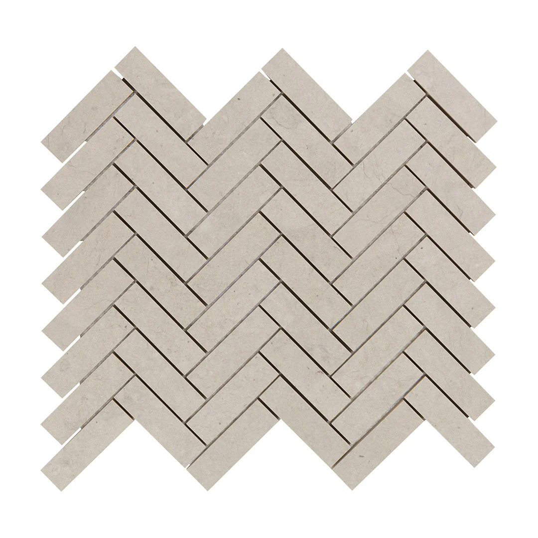 Foussana Herringbone Mosaic 13.1063X13.55 Thala Grey Brushed - Image 2