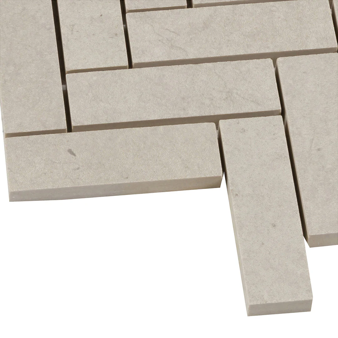 Foussana Herringbone Mosaic 13.1063X13.55 Thala Grey Brushed - Image 3