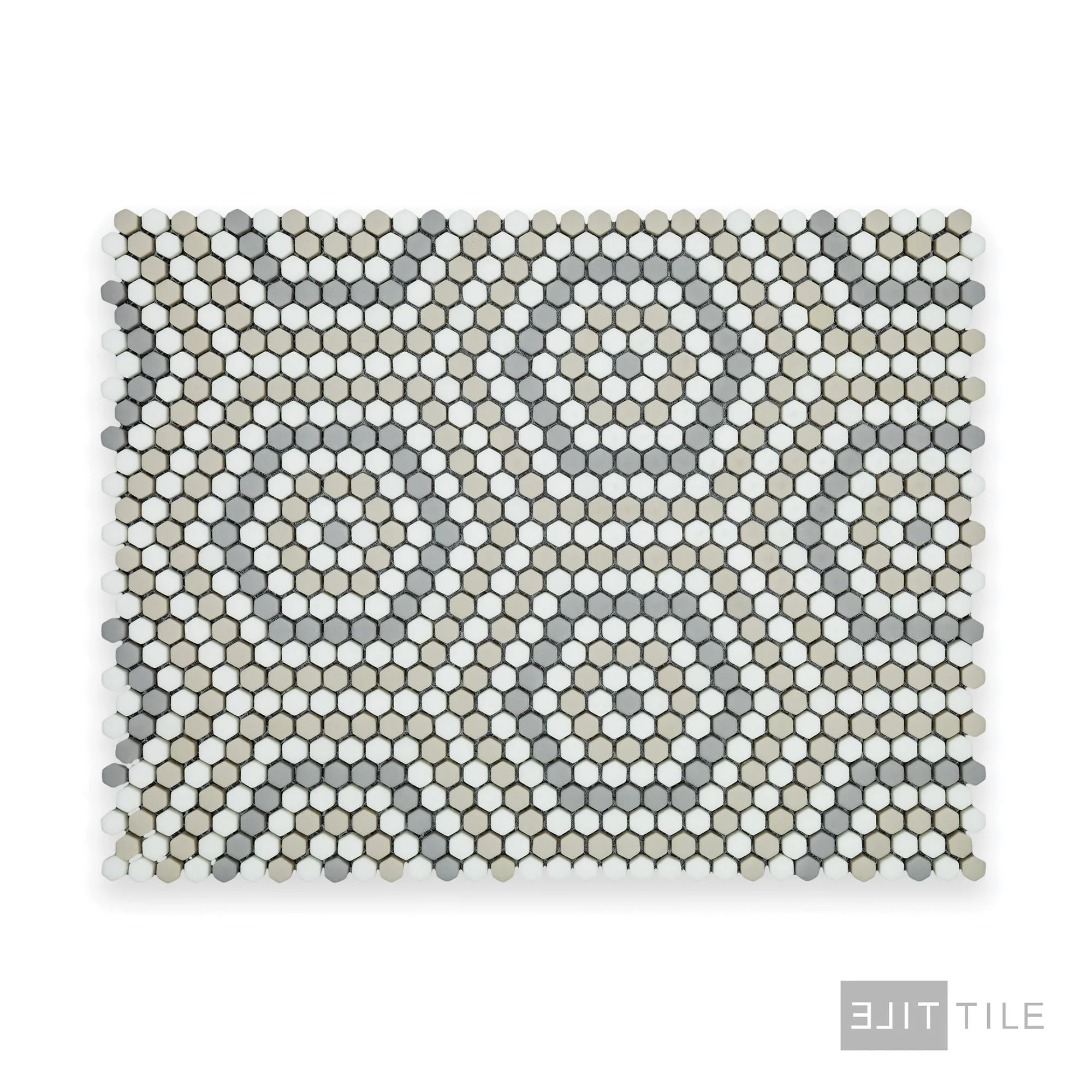 Geometro Belfort Country 3/8" Hexagon Matte Recycled Glass Mosaic - Image 3