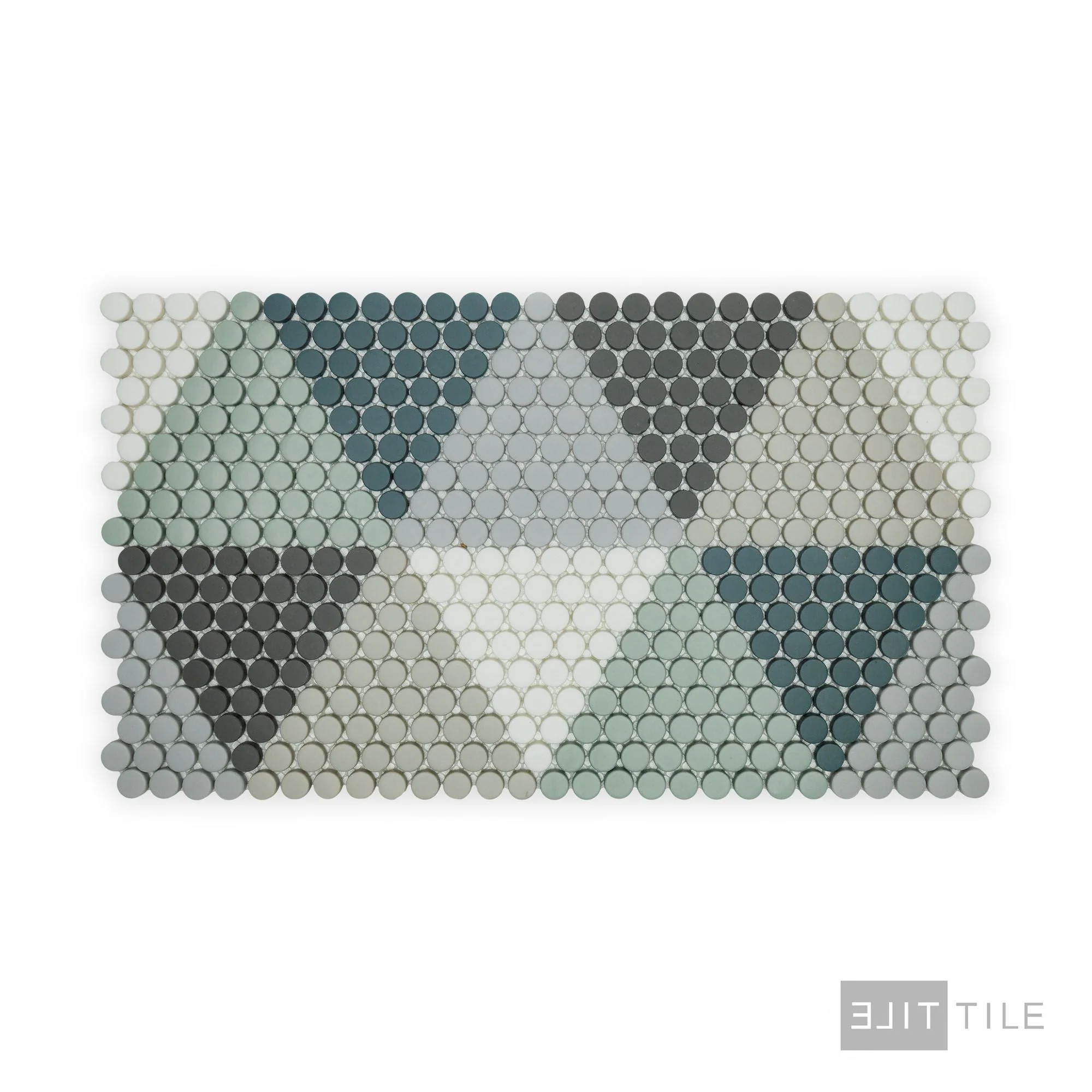 Geometro Hygee Log 1/2" Round Matte Recycled Glass Mosaic - Image 3