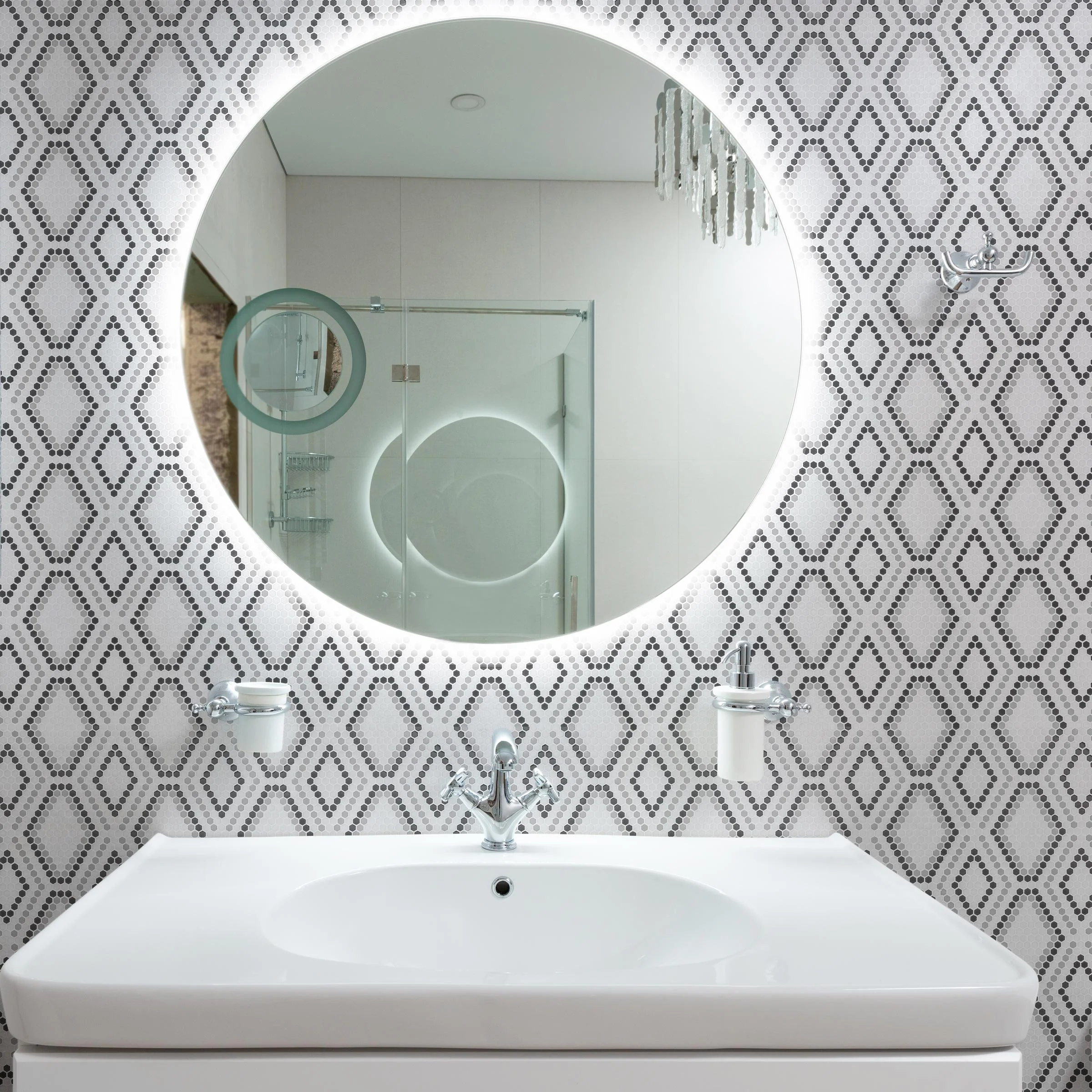 Geometro Python Draco Matte Recycled Glass Mosaic - Image 2