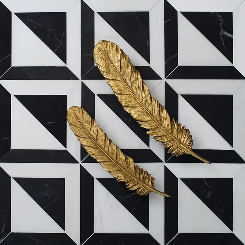 Glacier Marble York Mosaic 11-15/16X11-15/16 Black Glacier Honed - Image 2