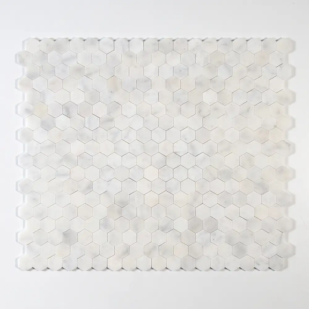 Glacier Marble 2X2 Hexagon Mosaic 10-3/8X12 Glacier Honed