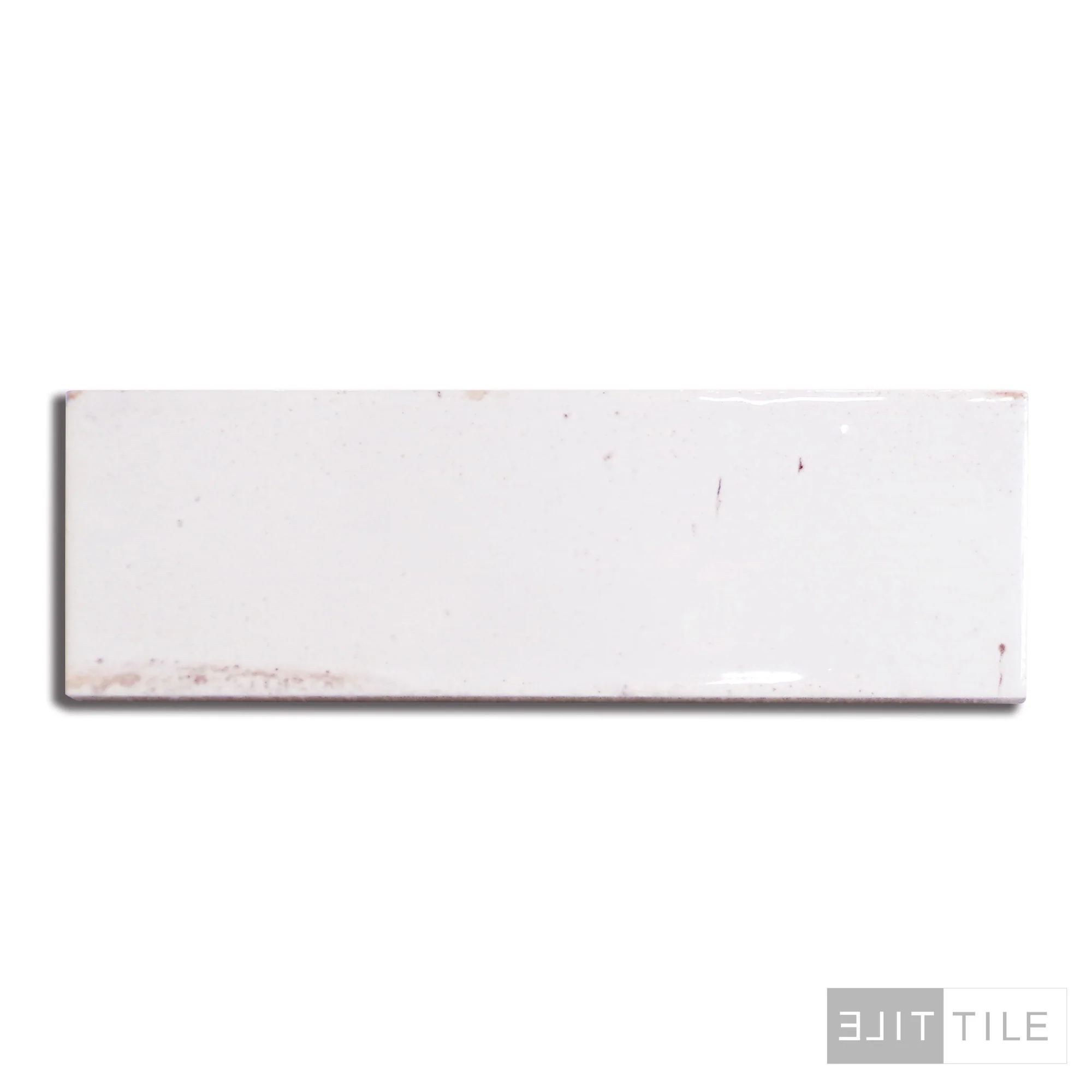 Gleeze Porcelain Tile 2X6 Bianco Glossy