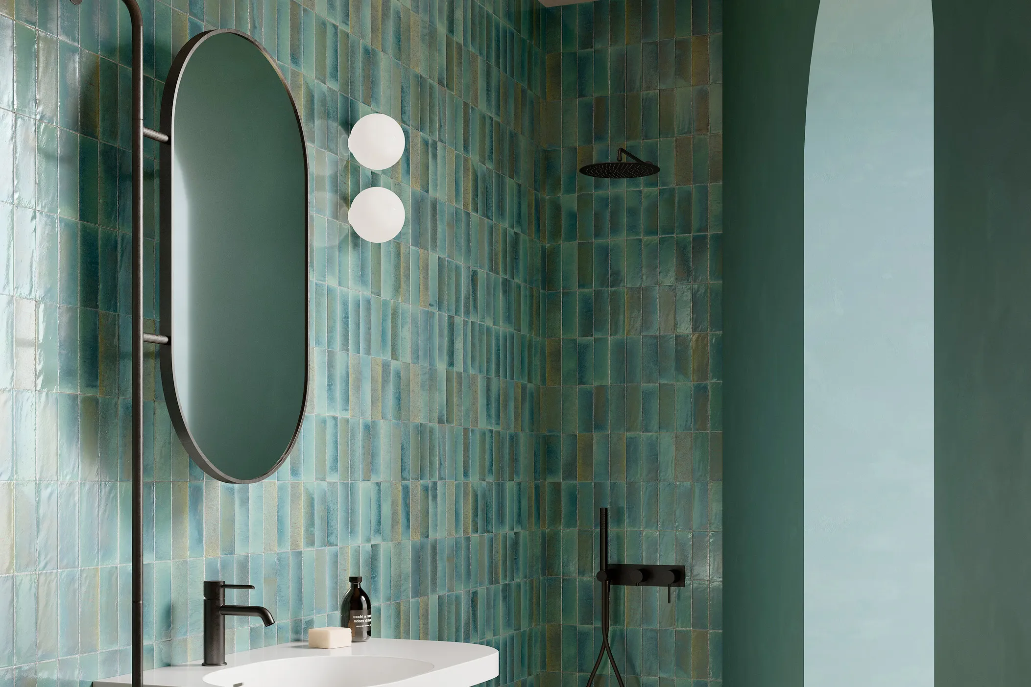 Gleeze Porcelain Tile 2X6 Turchese Glossy - Image 2