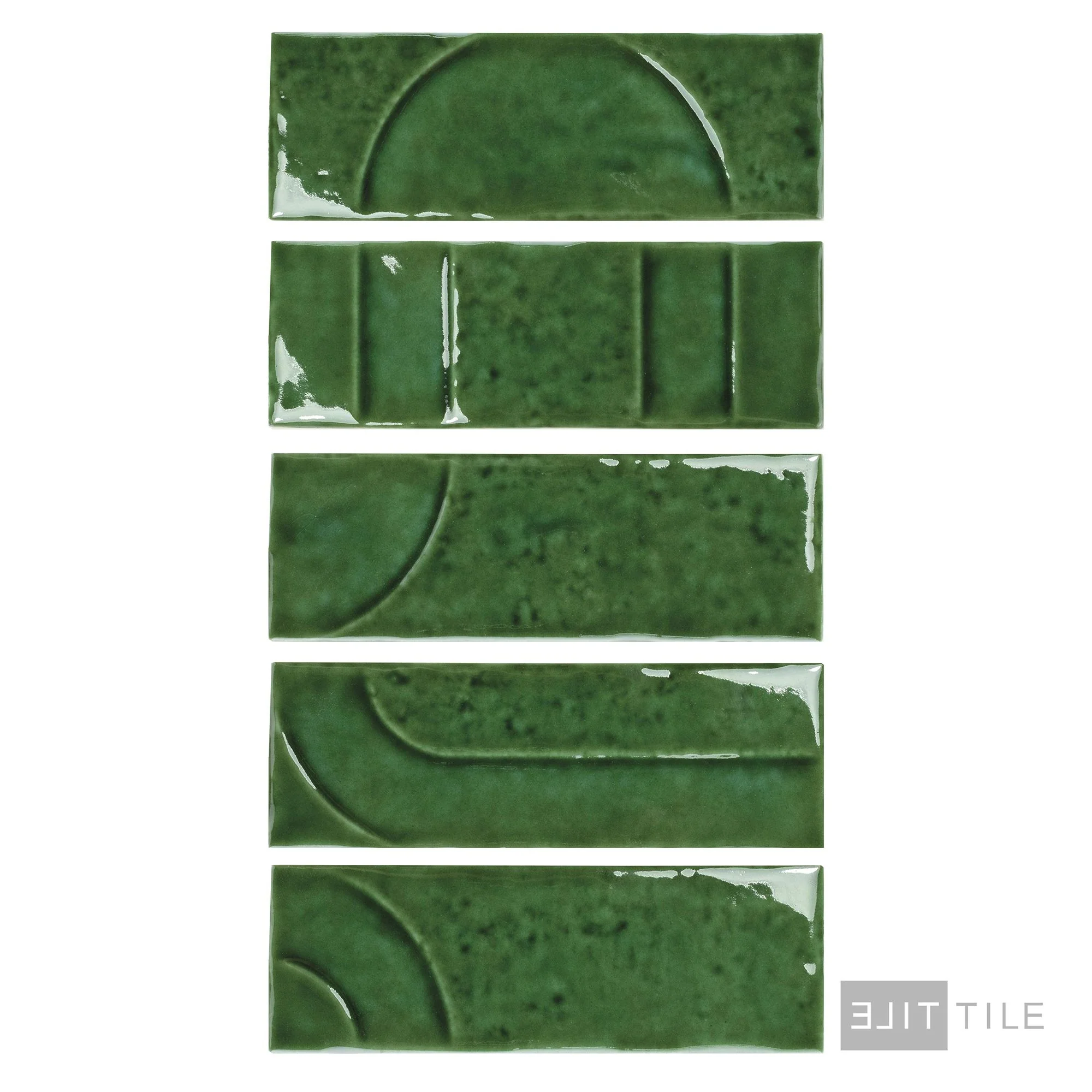 Hammer Decor Glossy 2X6 Emerald - Image 3